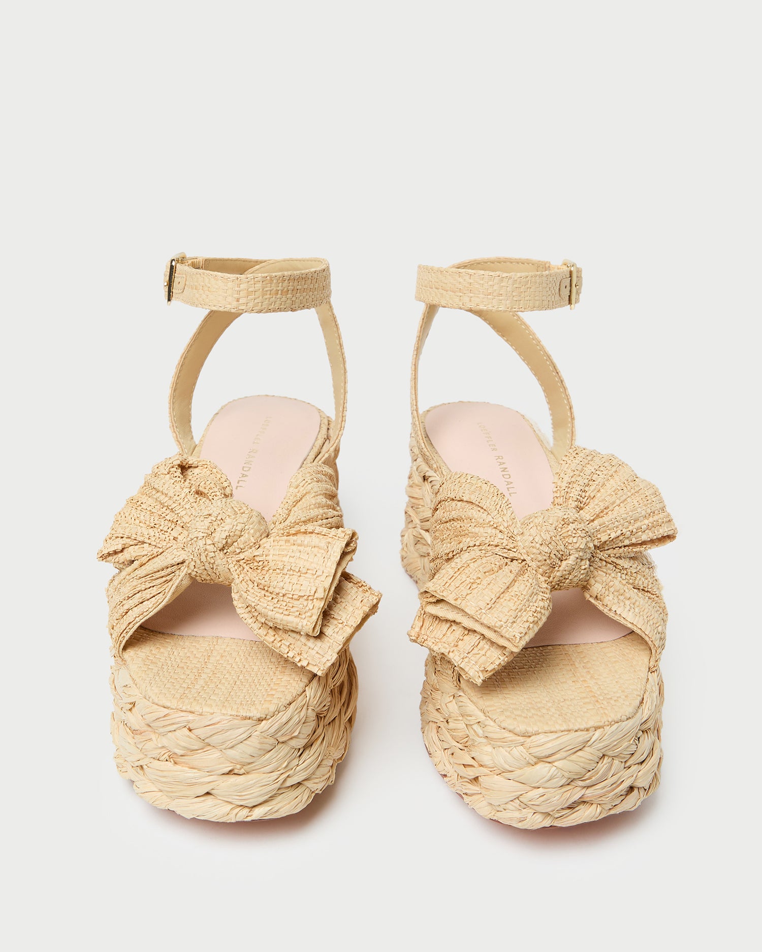 Gaby Natural Pleated Bow Espadrille Flats - Women's Comfortable Summer Casual Shoes for Beach, Wedding & Vacation Outfits