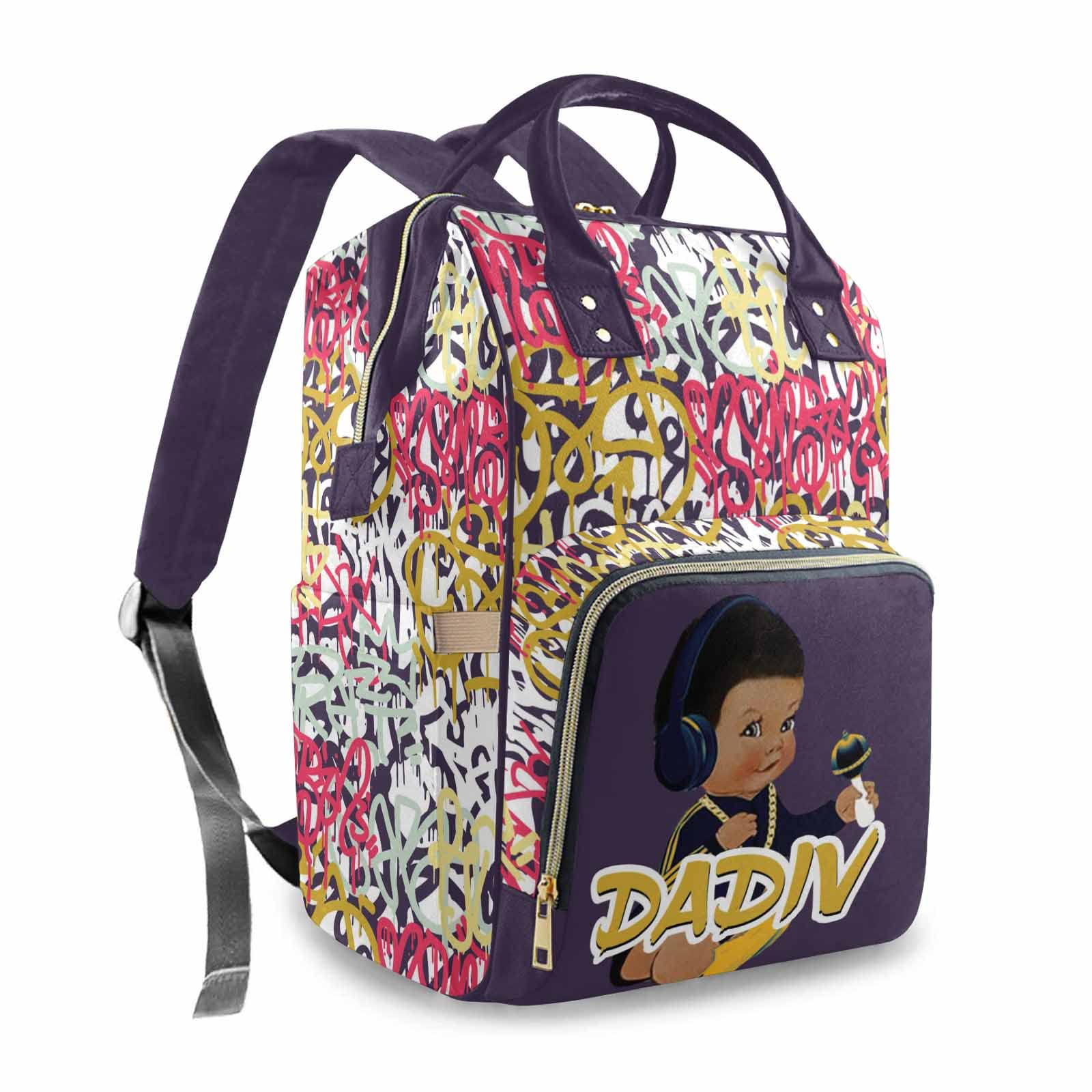Custom Monogrammed Diaper Backpack for Moms - Personalized Waterproof Baby Bag for Boys & Girls, Great for Travel, Daycare & On-the-Go Parenting