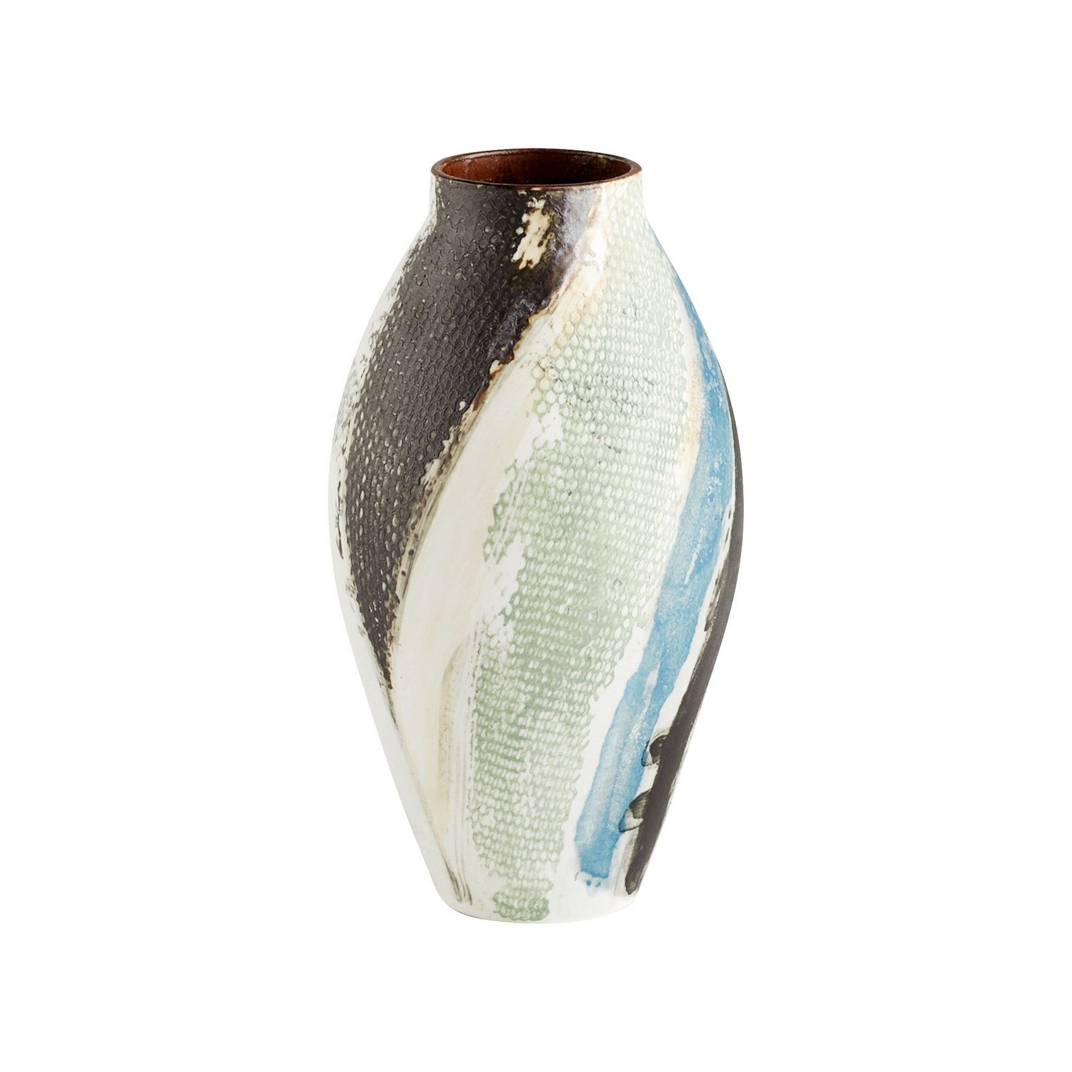 Cyan Design 11427 Seabrook Vase - Multi-Colored Small Glass Vase for Home Decor, Wedding Centerpieces & Floral Arrangements
