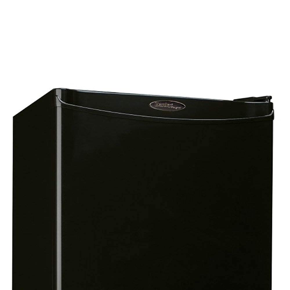 Danby Designer 3.2 CuFt Compact Mini Refrigerator - Energy Efficient Small Fridge for Dorm, Office, Bedroom, or Kitchen - Sleek Black Finish (Perfect for Beverages, Snacks & Beauty Products Storage)