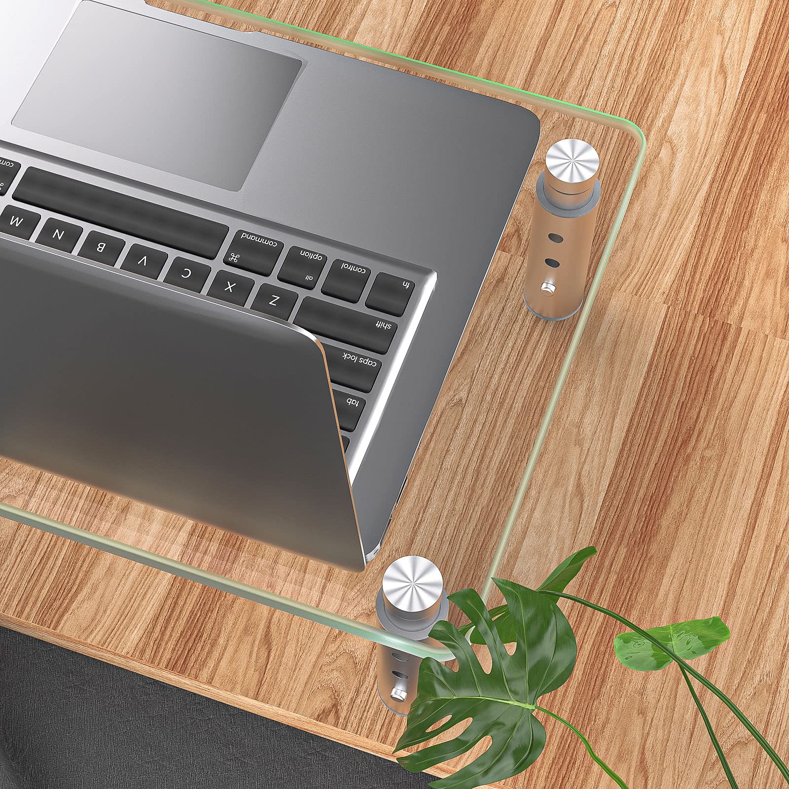 Hemudu Adjustable Height Monitor Stand - 3-Level Ergonomic Monitor Riser for PC, Computer & Laptop, Desktop Organizer with Cable Management - Perfect for Home Office, Gaming Setup & Workspace Organization