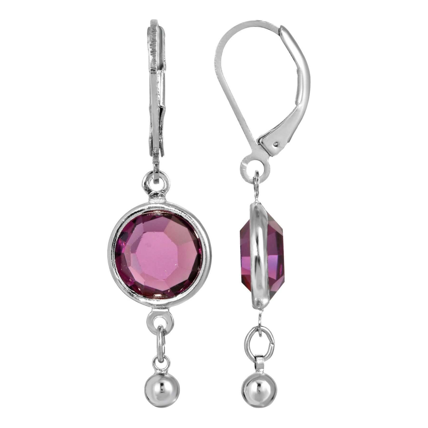 1928 Austrian Crystal Drop Earrings - Vintage Jewelry for Women, Elegant Dangle Earrings for Party, Wedding & Special Occasions