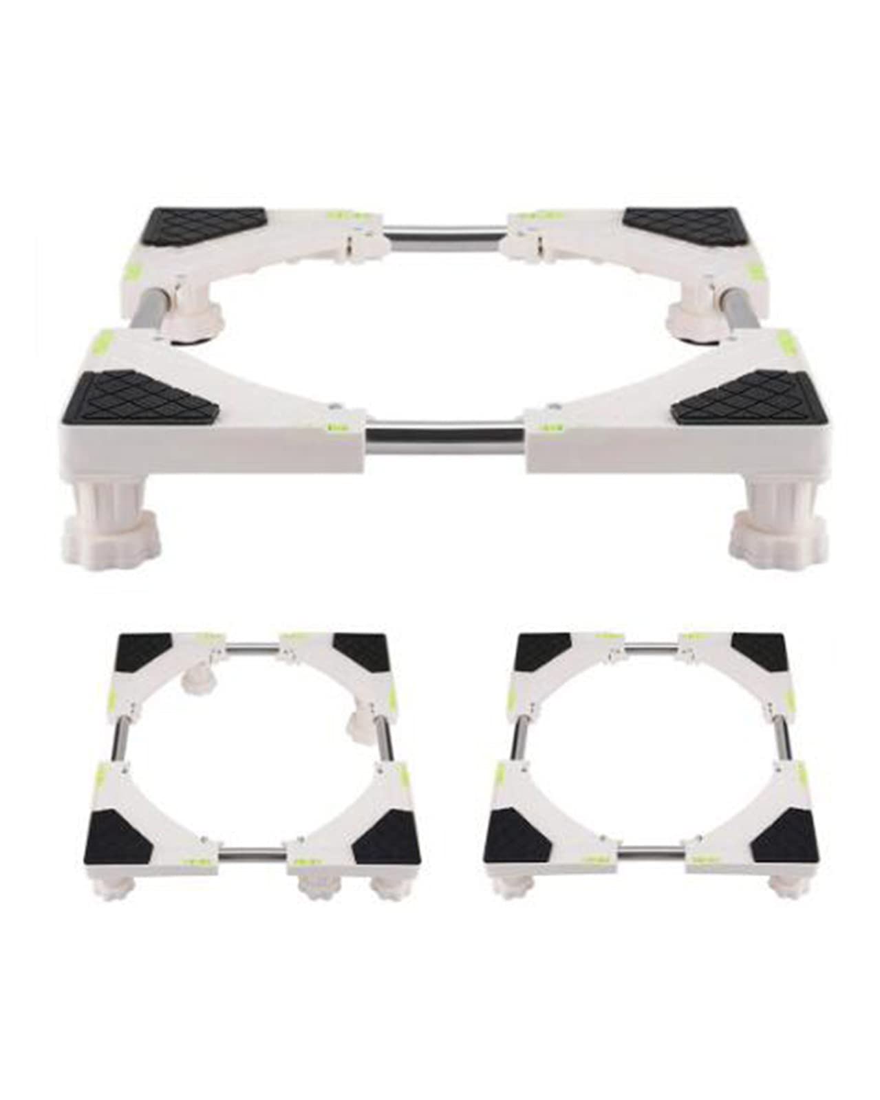 Qgg Adjustable Base Bracket Stand with 4 Strong Feet for Washing Machine, Refrigerator, Dryer - Heavy Duty Floor Stand for Appliances | Perfect for Laundry Rooms, Basements & Garages