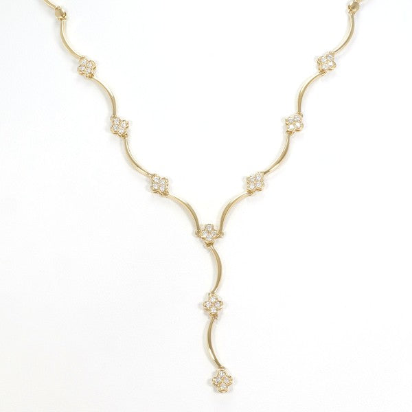 18K Yellow Gold Diamond Necklace 0.53ct - Elegant Women's Jewelry for Wedding, Anniversary & Special Occasions