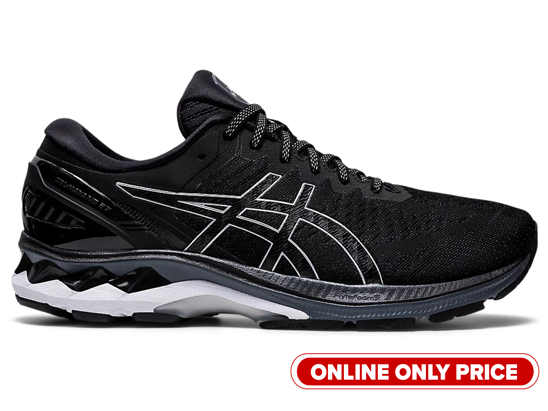 ASICS Men's Gel-Kayano 27 Running Shoes - Wide 4E Width (Black/White) - Stability & Cushion for Long Distance Running, Jogging, Gym Workouts