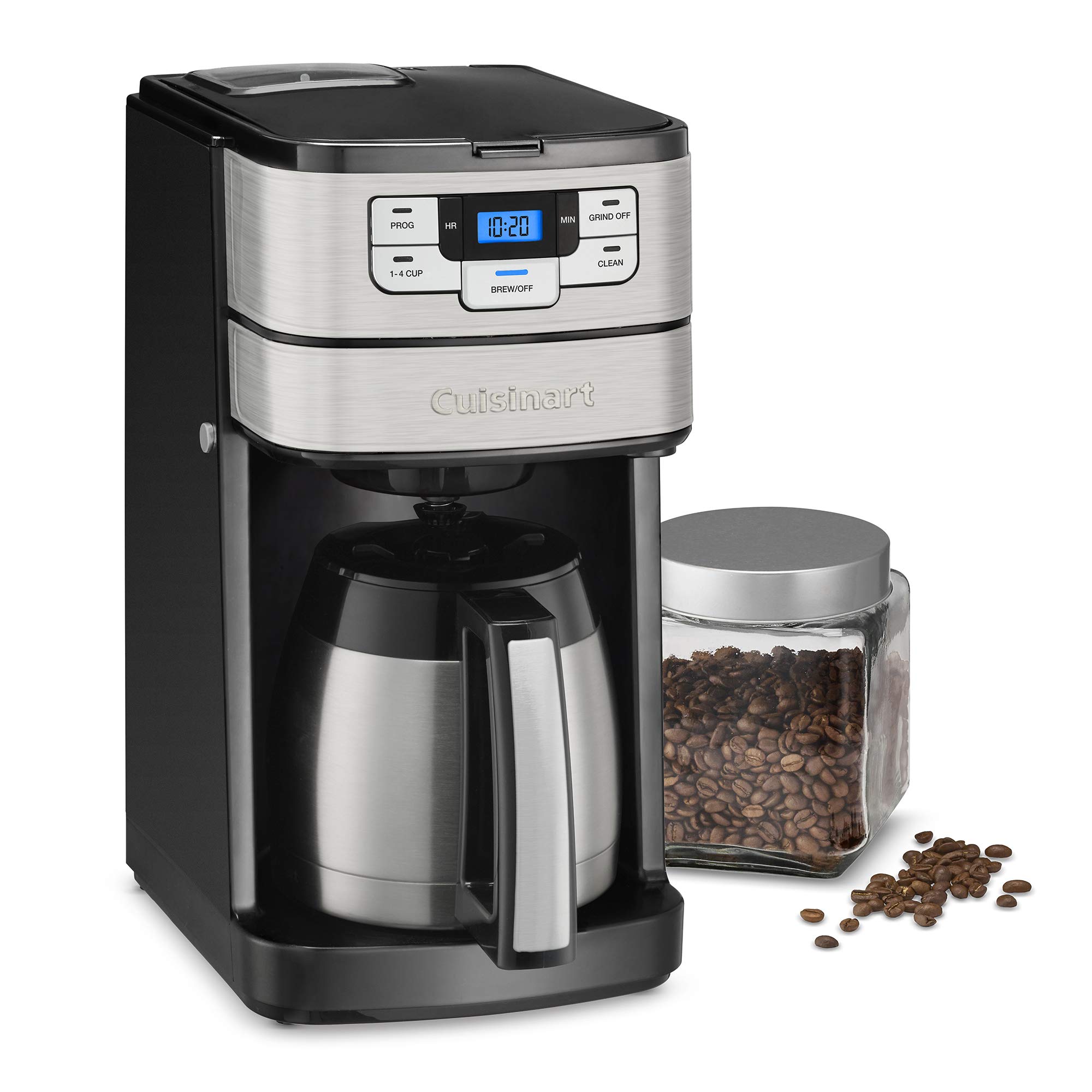 Cuisinart DGB-450C Automatic Grind & Brew 10-Cup Thermal Coffee Maker - Fresh Ground Coffee Machine with Programmable Timer for Home, Office & Kitchen Use