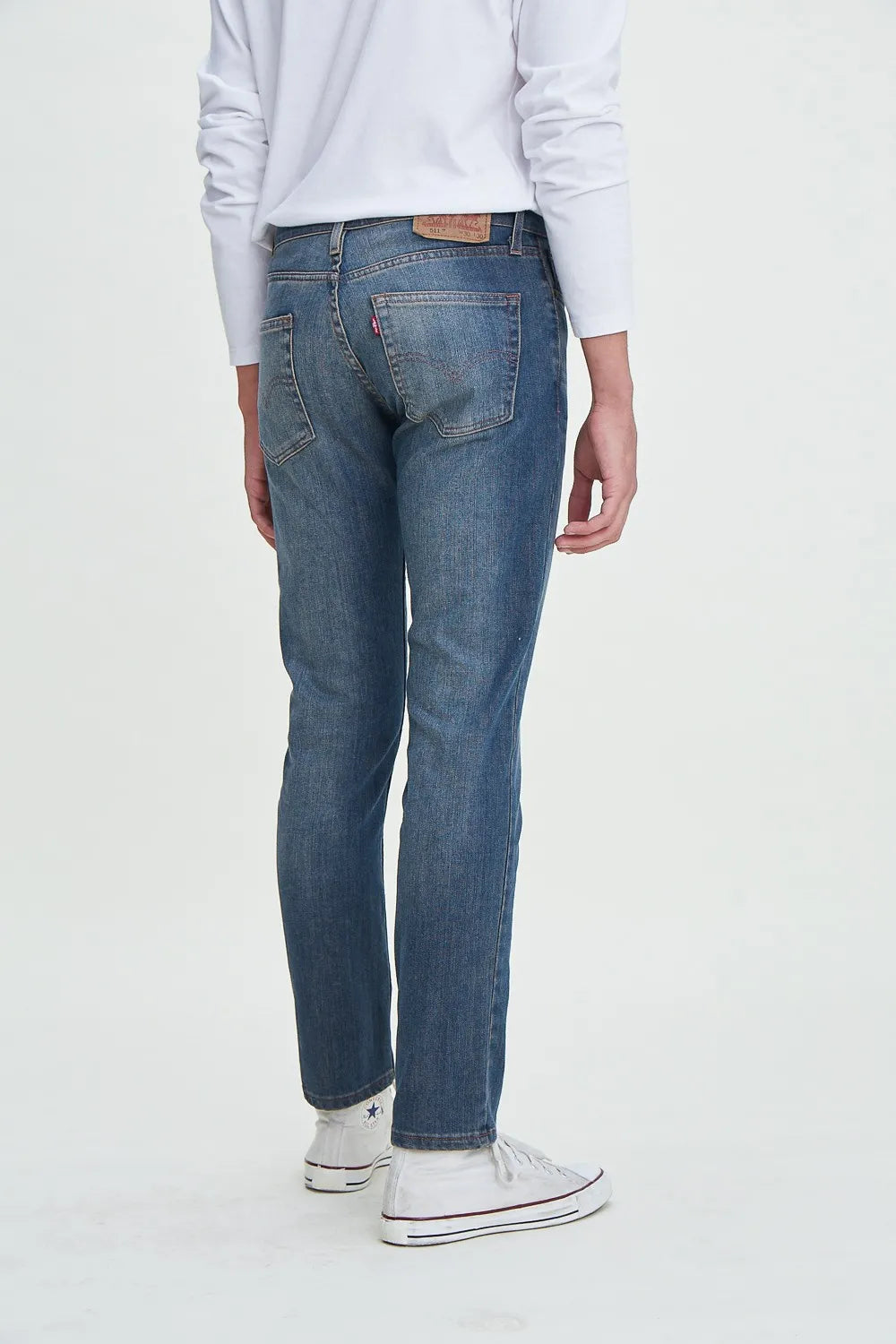 Levi's Men's 511 Slim Fit Jeans - Distressed Blue Denim for Casual Wear & Everyday Style