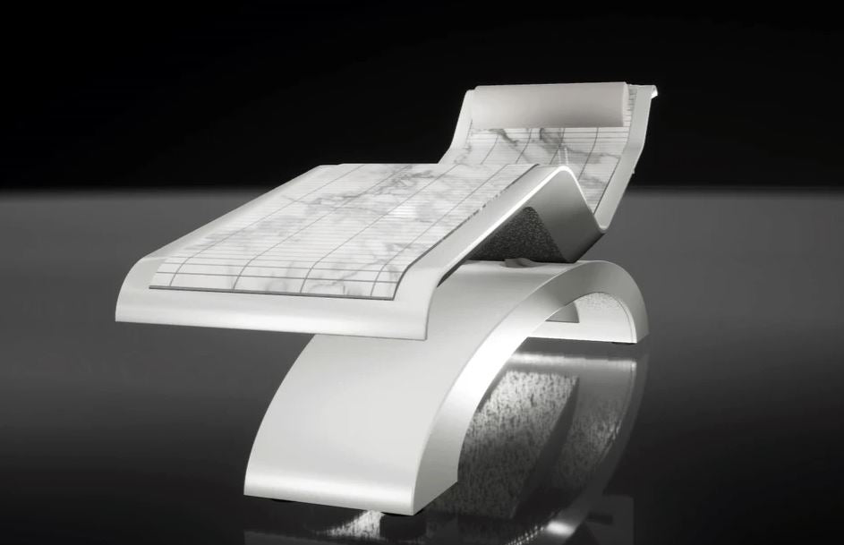Diva Musive Infrared Heated Lounger - Premium Relaxation Chair with Heating Therapy, Ergonomic Design by Fabio Alemanno - Perfect for Home Spa, Yoga, and Pain Relief