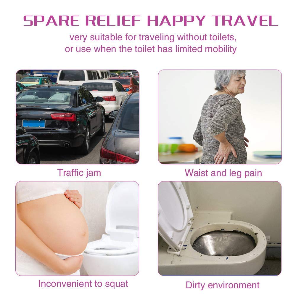 Sunany Female Urinal with Silicone Funnel - Portable Standing Pee Device for Women - Reusable Outdoor Travel Urinal - Perfect for Camping, Hiking, Road Trips & Emergency Use