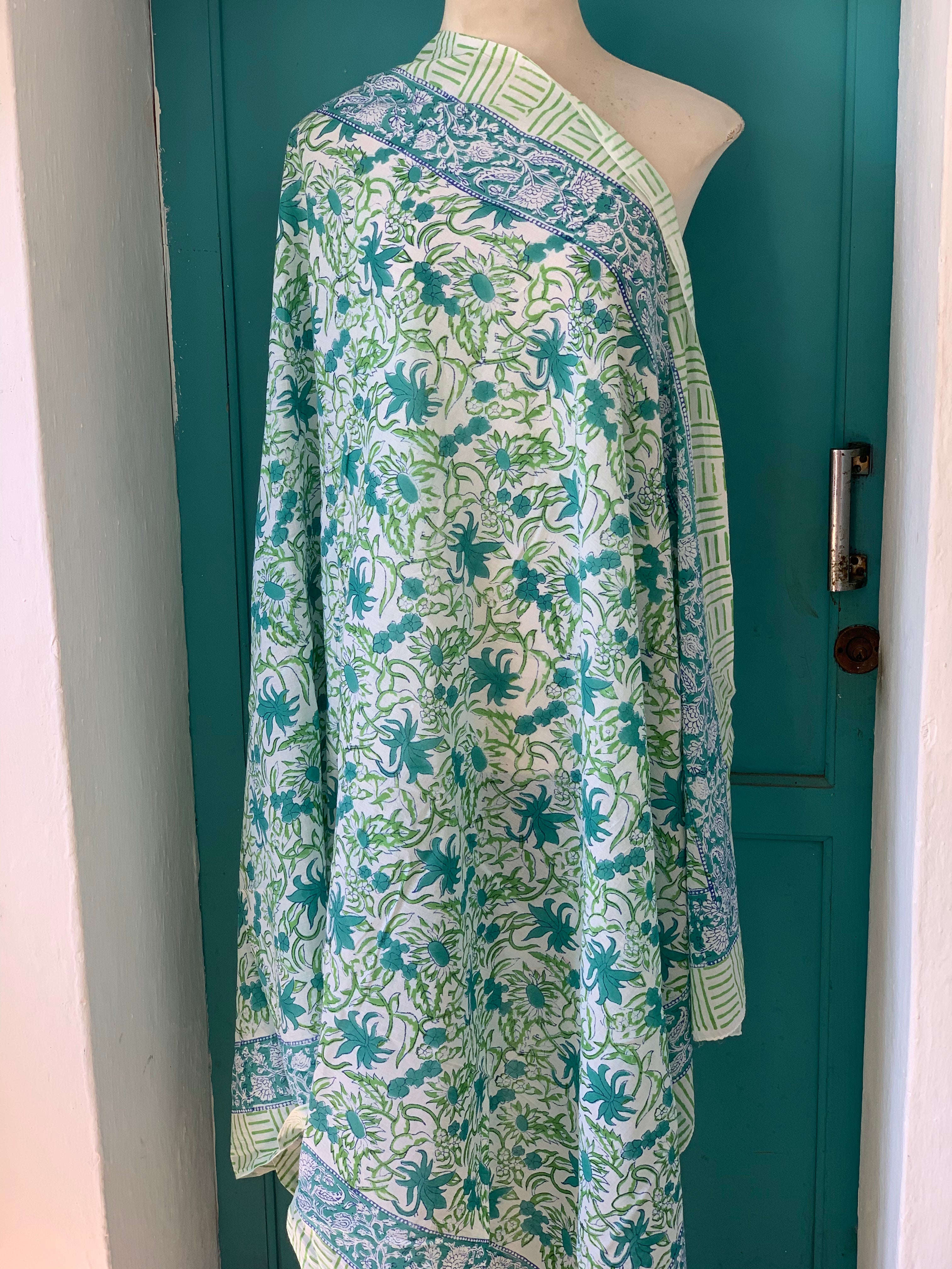 Stylish Hand Block Printed Cotton Sarong Pareo - New Collection for Beach, Pool & Summer Vacations