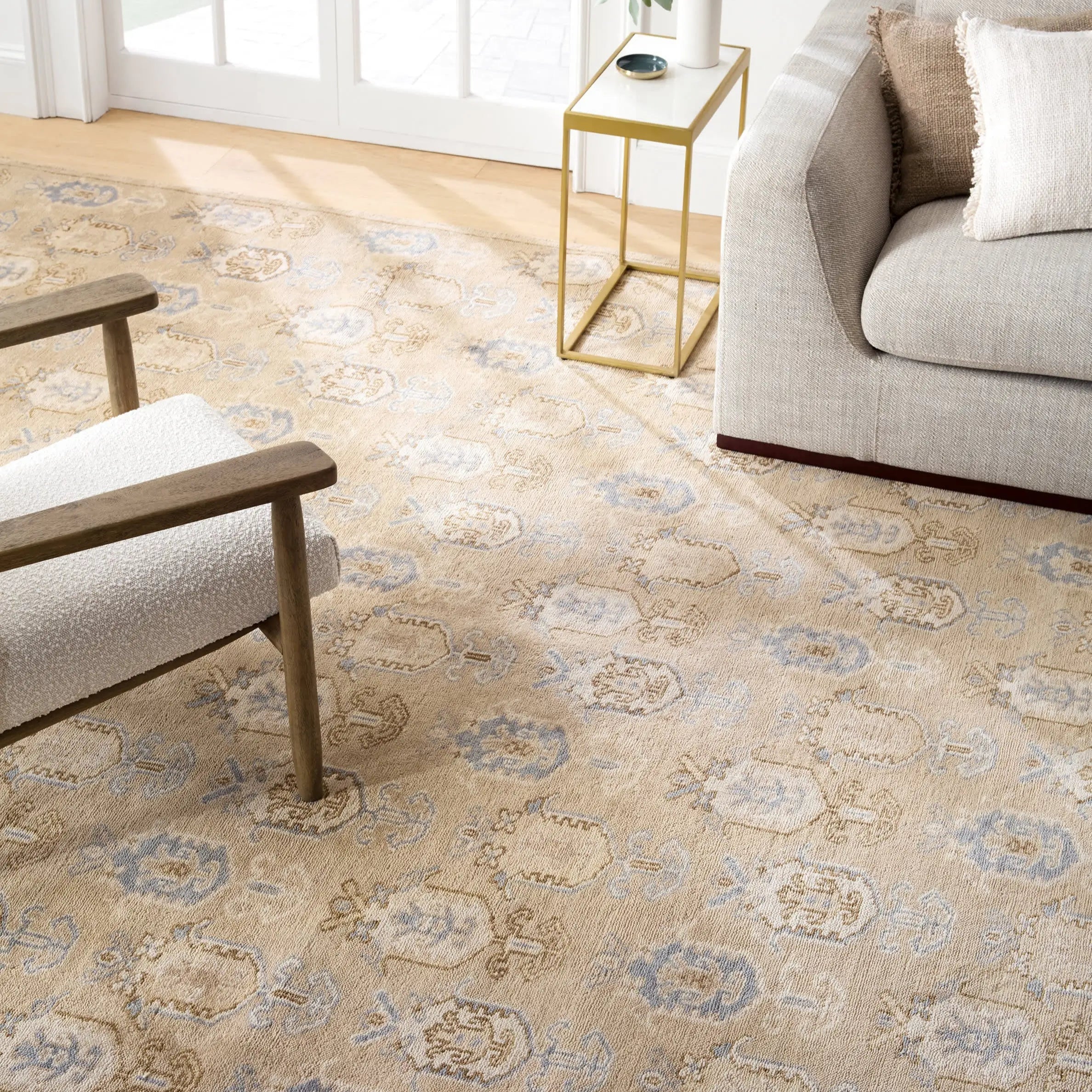 Dash & Albert Ashby Taupe Hand Knotted Wool Rug - Soft & Durable Area Rug for Living Room, Bedroom & Office - Perfect for Home Decor & Cozy Spaces