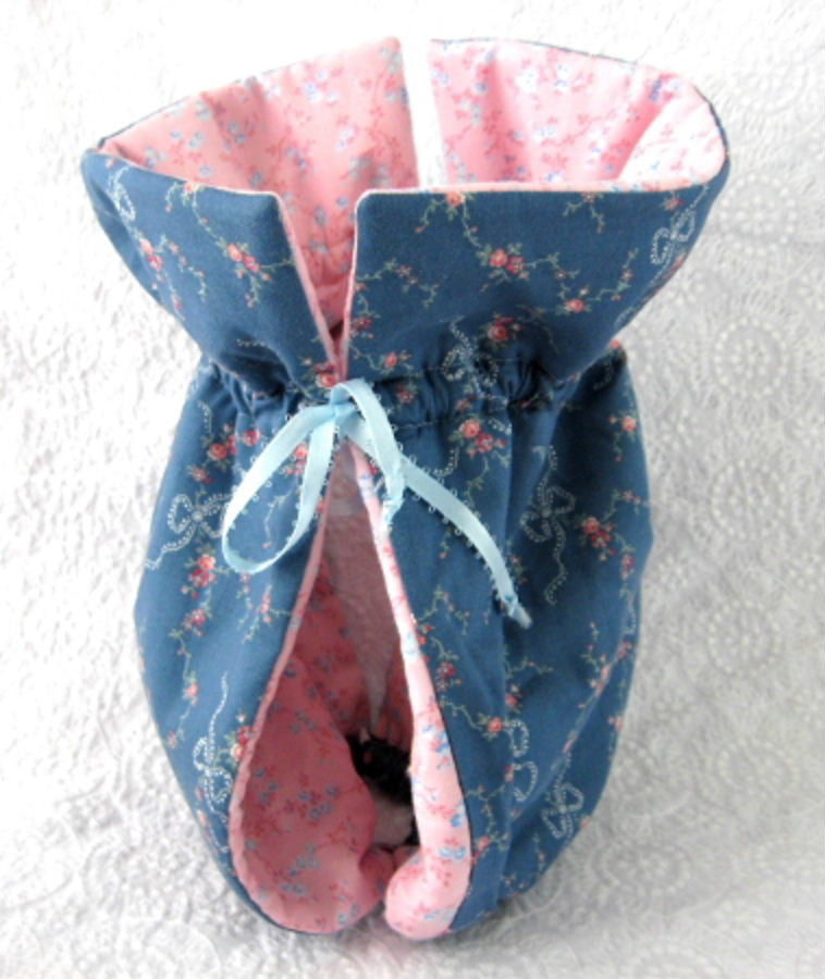 Handmade Reversible Tea Cozy - Blue & Pink Floral Design - Insulated Tea Pot Cover for Afternoon Tea, Coffee Breaks & Kitchen Decor (USA Made)