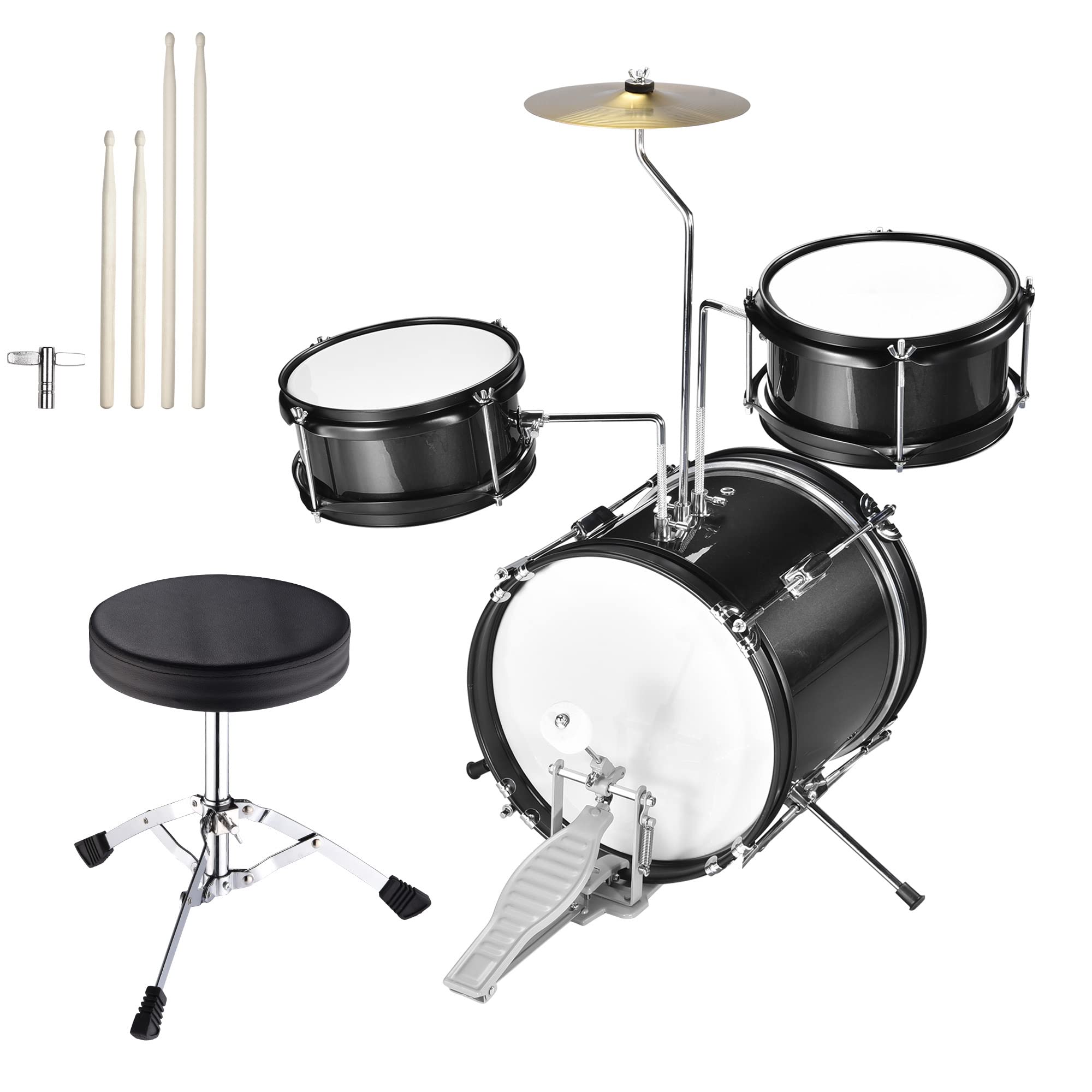 **AW 3-Piece Kids Beginner Drum Set with 12