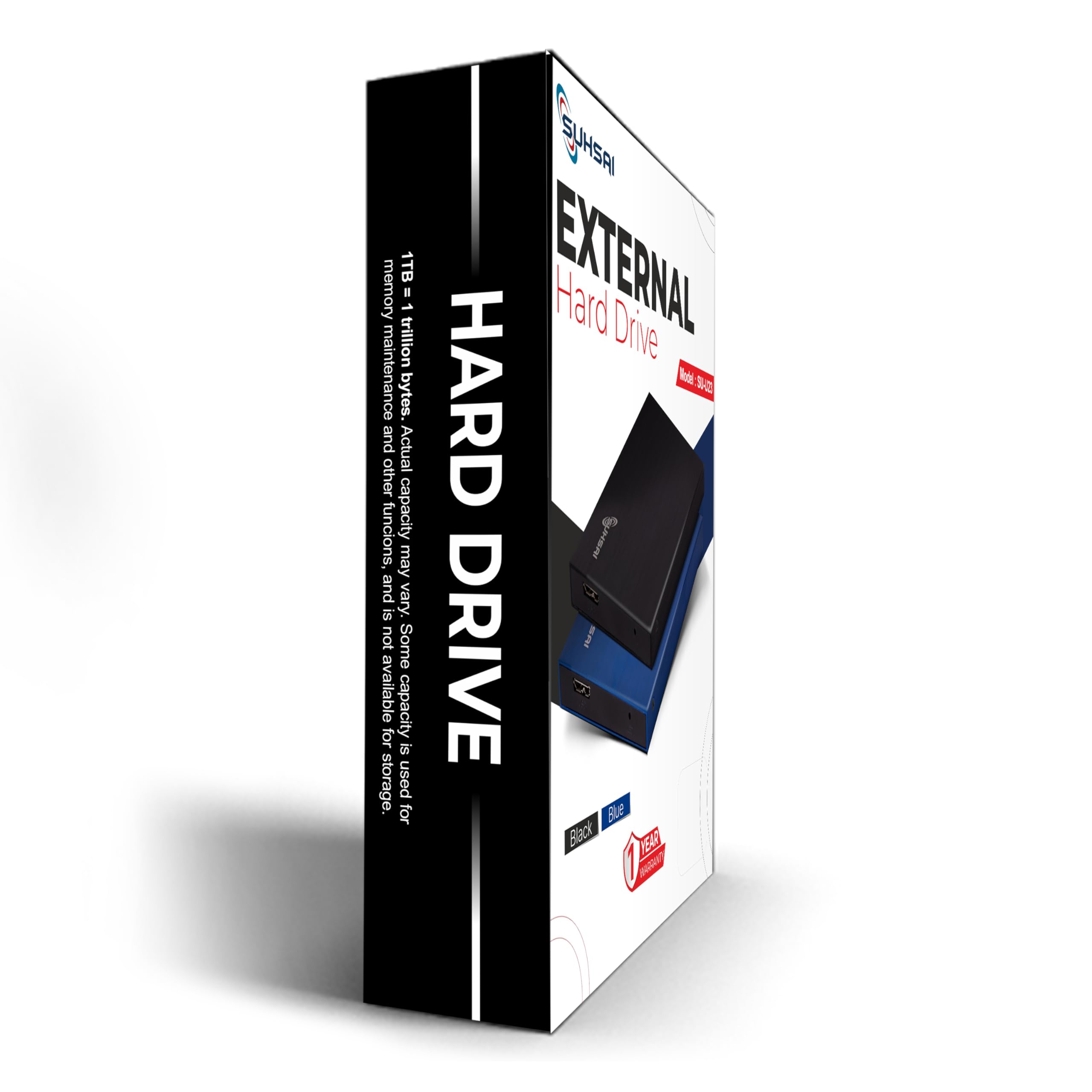 Suhsai 320GB Portable External Hard Drive - USB 3.0 HDD, 2.5 Inch Compact Data Storage for PC, Mac, Laptop, PS4, PS3 | Fast Backup & Gaming | Travel-Friendly Design (Blue)