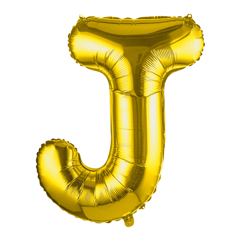 Balloonify Gold Mylar Letter J Balloon - 40 Inch Large Foil Alphabet Balloons (1 Count) for Birthday Parties, Baby Showers & Wedding Decorations