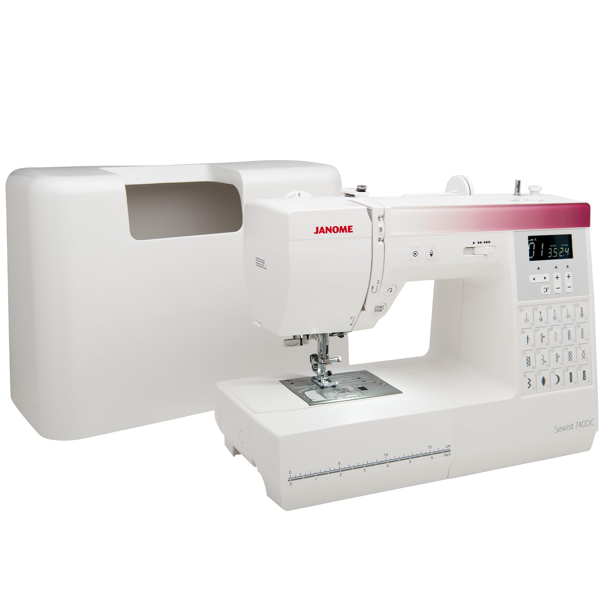 Janome 740DC Computerized Sewing Machine with 40 Built-in Stitches & Bonus Accessories Bundle - Perfect for Quilting, Dressmaking & Home DIY Projects