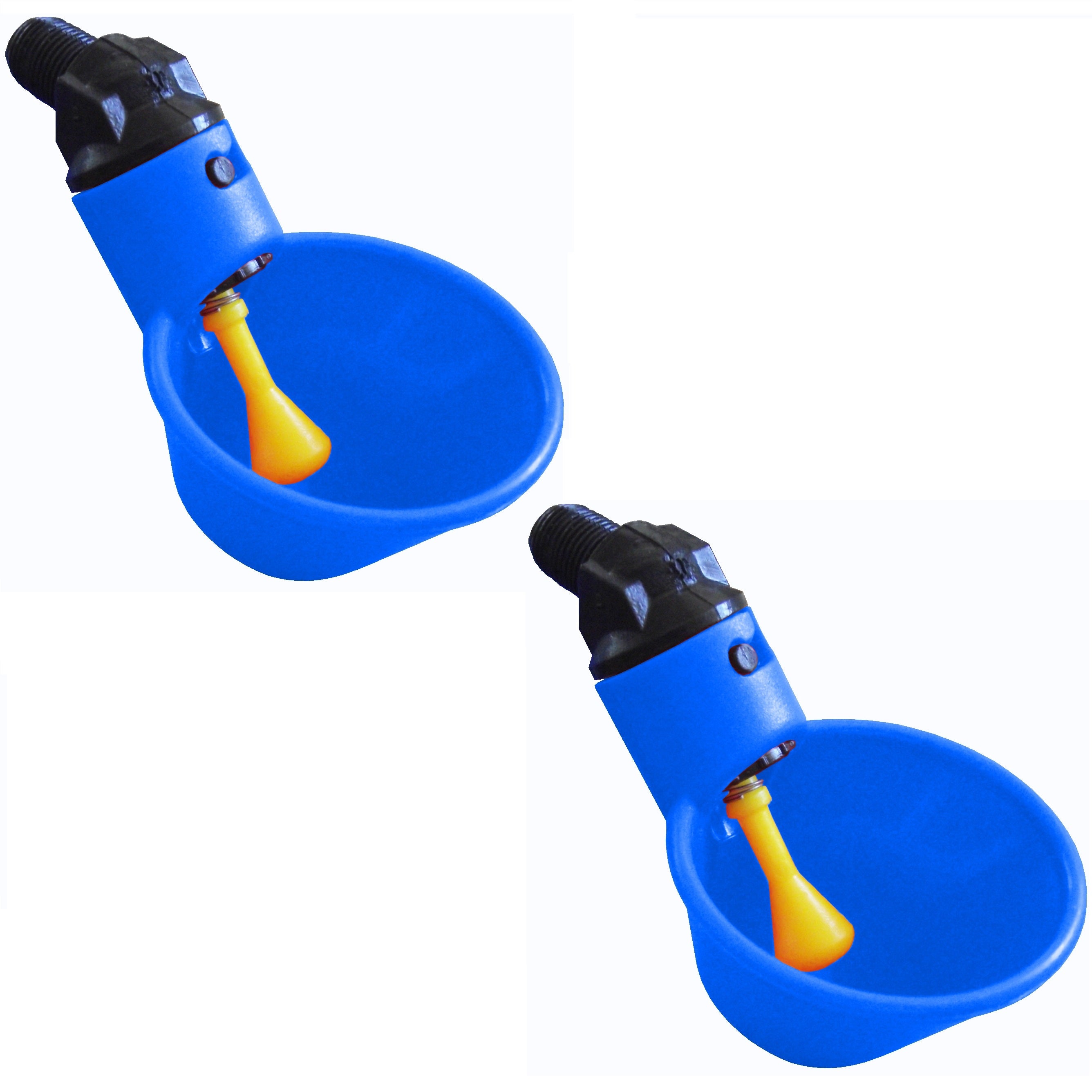 Automatic Poultry Waterer - Blue Cup-Style Chicken Drinker for Coops, Farms & Backyard Flocks - Durable & Leak-Proof Design