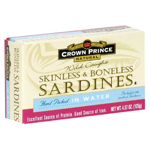 Premium Wild-Caught Skinless & Boneless Sardines in Water - 4.37oz Cans (Pack of 25) | High Protein, Omega-3 Rich | Perfect for Salads, Pasta & Healthy Snacks