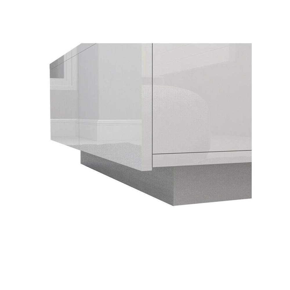 Modern White High Gloss Coffee Table with Drawer - 37.4