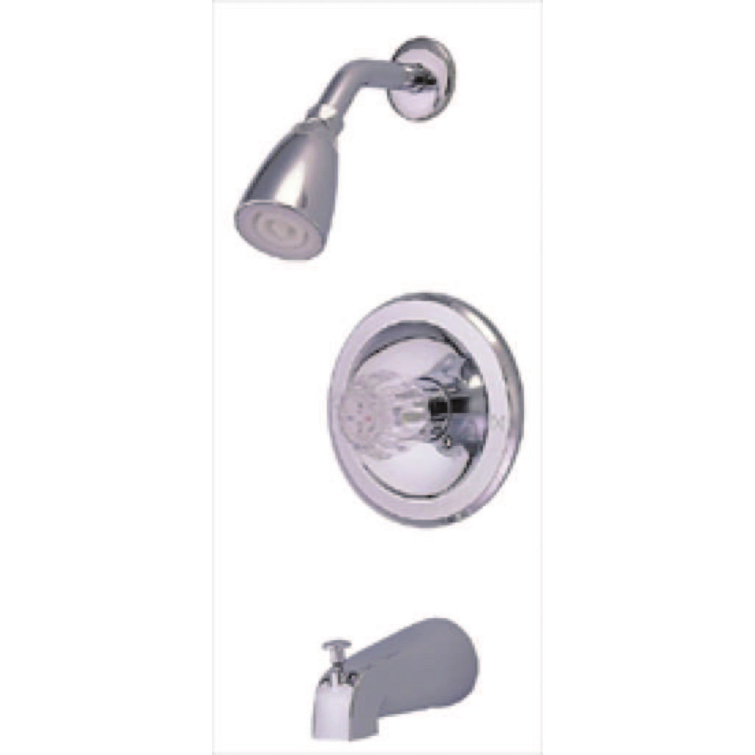 Americana KB531 Single Handle Tub and Shower Faucet in Polished Chrome - Perfect for Bathroom Renovation & Modern Home Decor