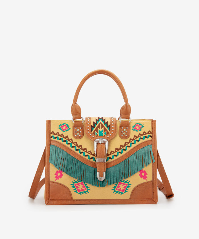 Montana West Western Tote Bag with Buckle - Stylish Cowgirl Handbag for Women | Perfect for Rodeo, Travel, and Everyday Use