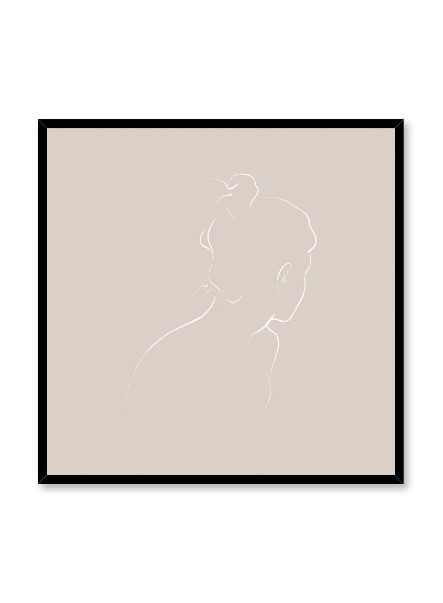 Into the Distance in Beige - Premium Wall Art Poster for Home & Office Decor - Perfect for Living Room, Bedroom or Workspace