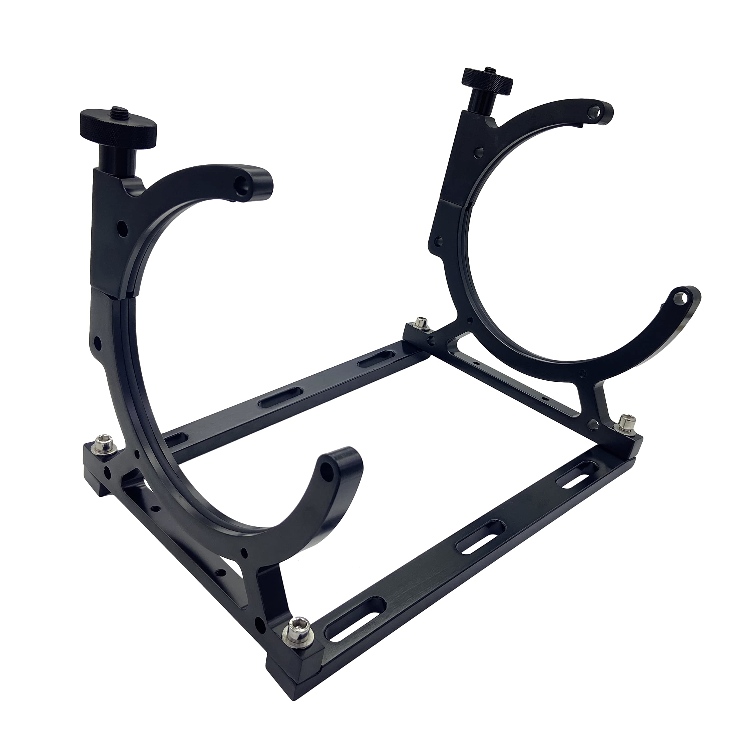 Nitrous Oxide NOS Billet Aluminum Single Bottle Holder Bracket - Black - Fits 10LB Bottles - Perfect for Car Racing & Performance Tuning