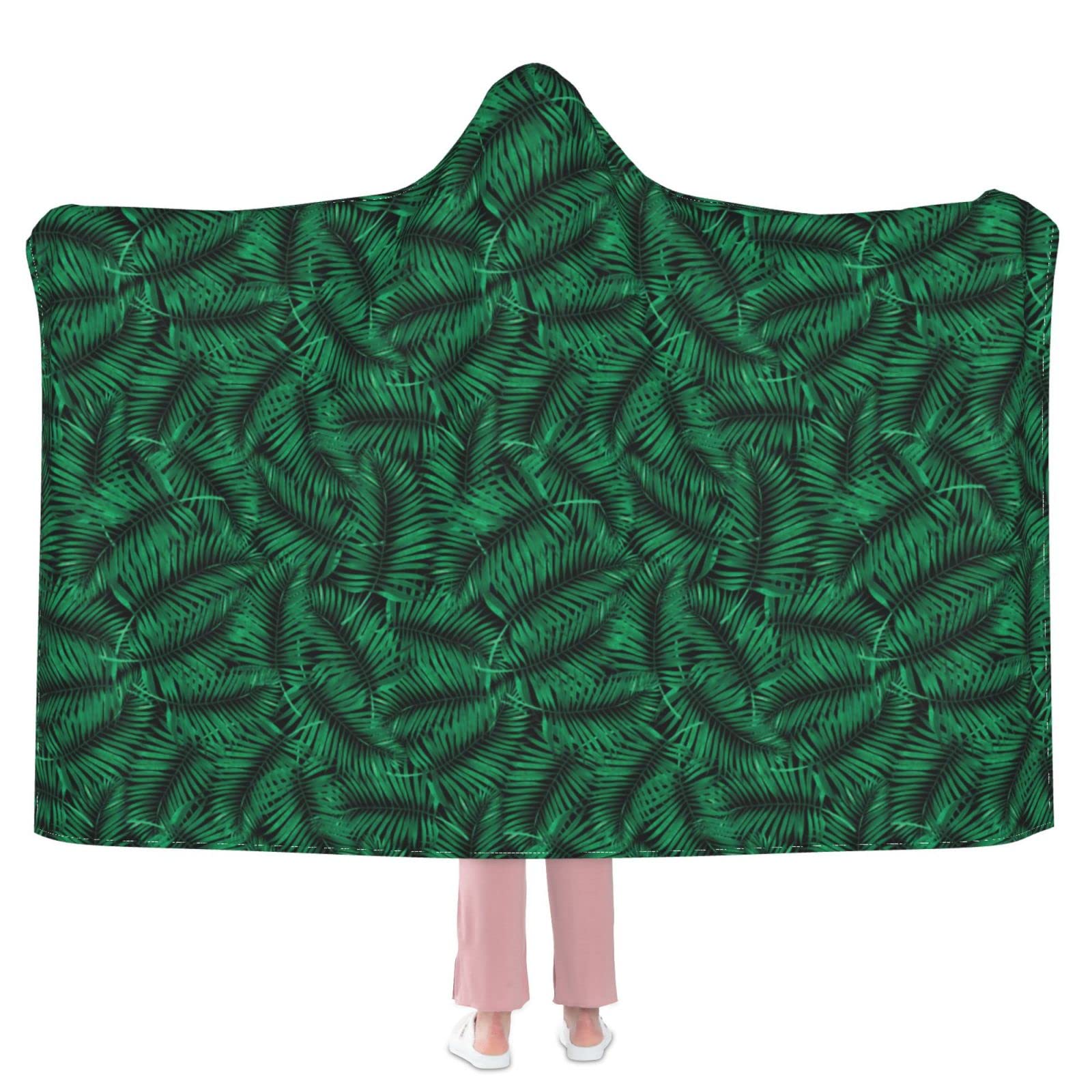 Soft Plush Parrot Print Flannel Wearable Blanket Hoodie - Warm Fleece Hooded Blanket for Kids & Adults | Cozy for Bed, Couch, Travel & Gifts | Perfect for Movie Nights, Camping & Winter Lounging