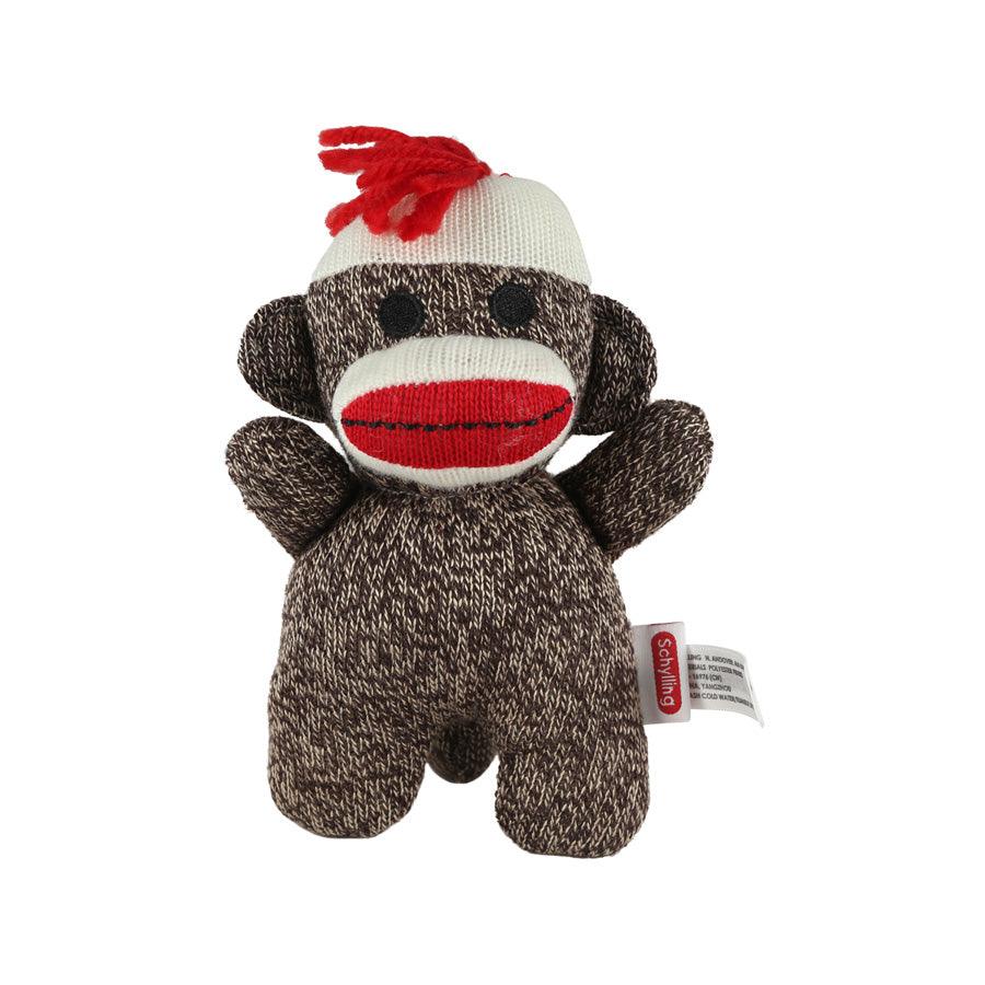 Schylling Sock Monkey Brown Plush Stuffed Animal Toy - Perfect for Baby Showers, Nursery Decor & Cuddly Gifts
