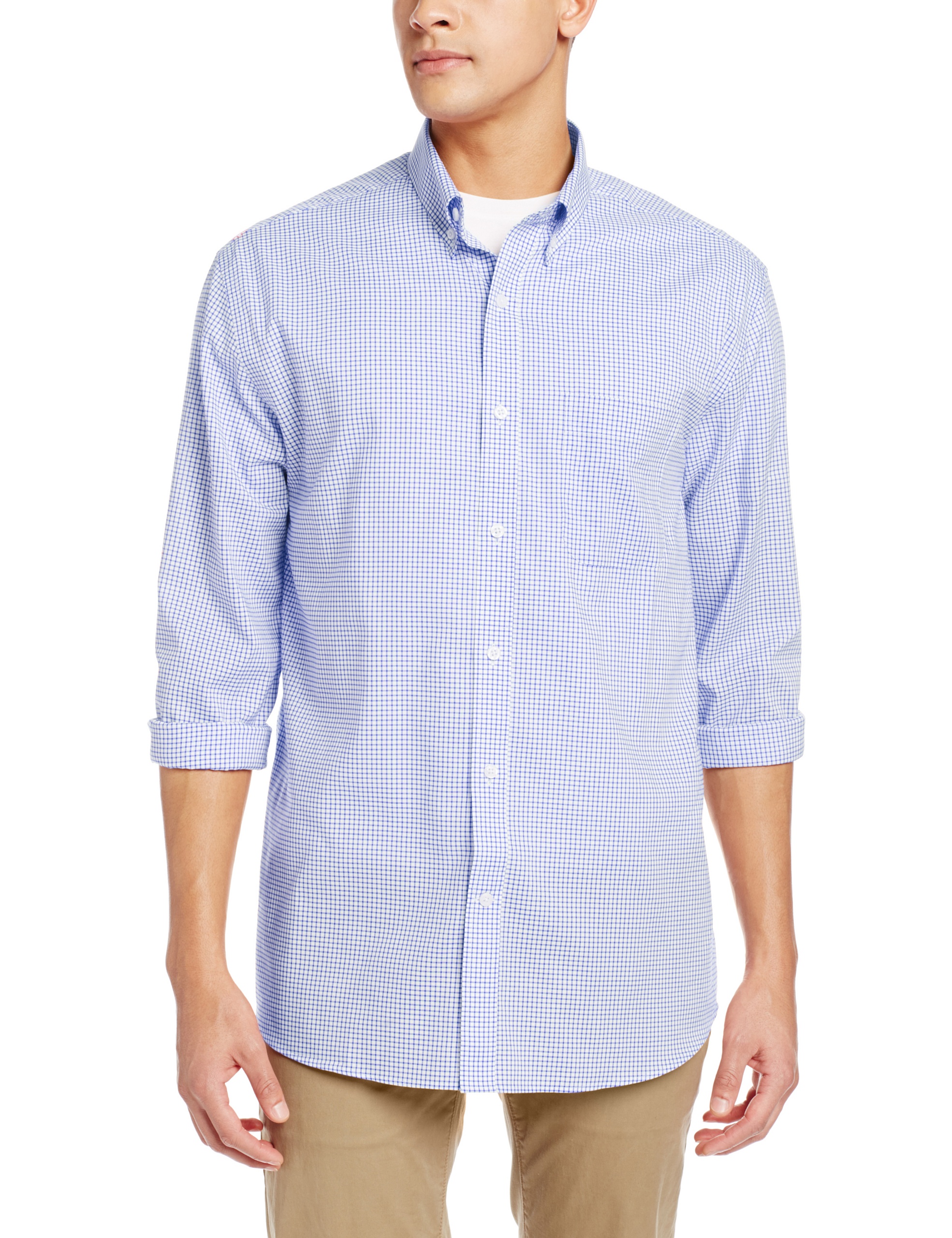 Cutter & Buck Men's Long Sleeve Epic Easy Care Tattersall Shirt - Comfortable Casual & Business Wear for Office, Travel & Outdoor Activities
