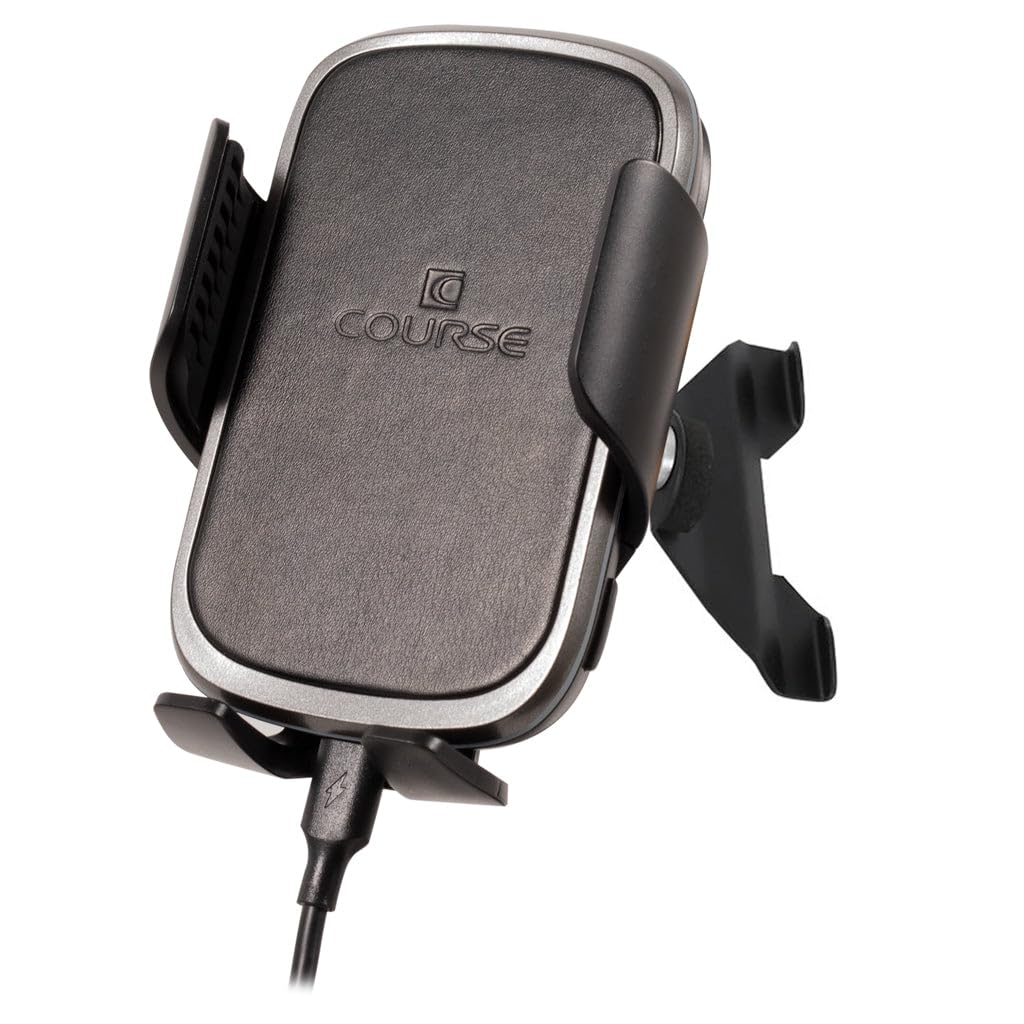 Course Motorsports DirectFit Wireless Charging Phone Mount for Ford Focus (2012-2018) - Auto-Grip Car Phone Holder & Charger (Black) | Perfect for Hands-Free Navigation, Music Control & Safe Driving