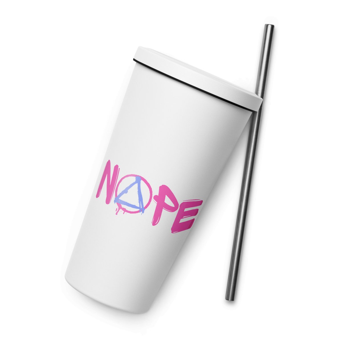 Nope Insulated Tumbler - Stainless Steel Vacuum Mug with Lid, Leakproof & Stylish Design for Coffee, Tea or Cold Drinks - Perfect for Office, Travel & Outdoor Activities