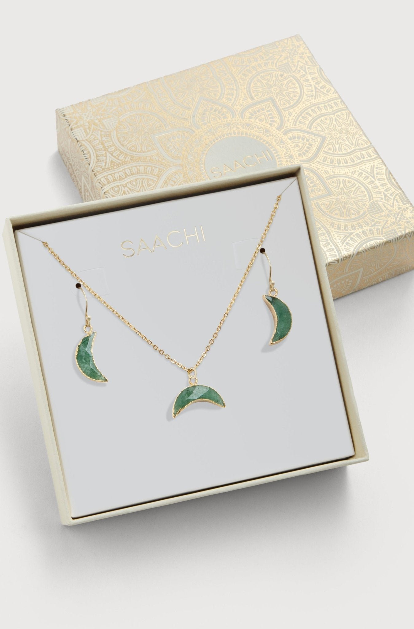 Moon Gemstone Mini Earring and Necklace Set - Sterling Silver Dainty Jewelry for Women | Perfect for Everyday Wear, Date Nights & Special Occasions