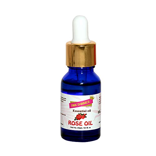 Pink Shimmer Rose Essential Oil - 15ml Pure Aromatherapy Oil for Relaxation, Skin Care & Diffuser Use - Perfect for Massage, Bath & Home Fragrance