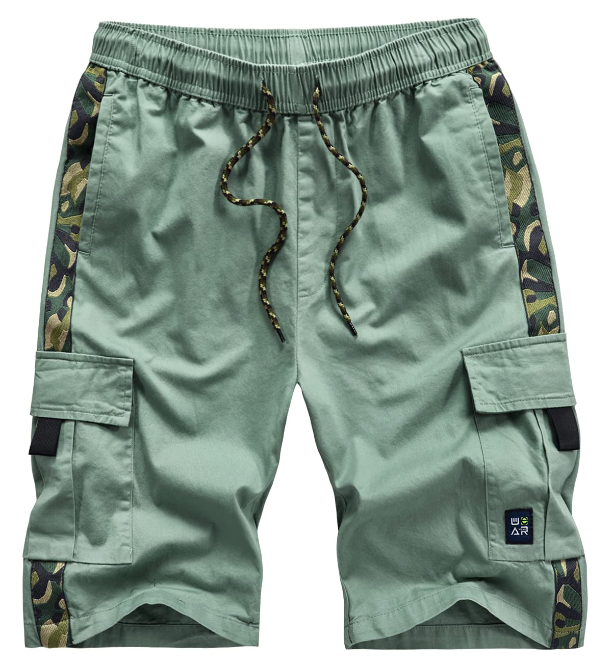 XinYangNi Women's Casual Cargo Shorts with Pockets - Elastic High Waist Drawstring Bermuda Shorts for Women | Summer Outdoor Hiking Travel Workout Fashion