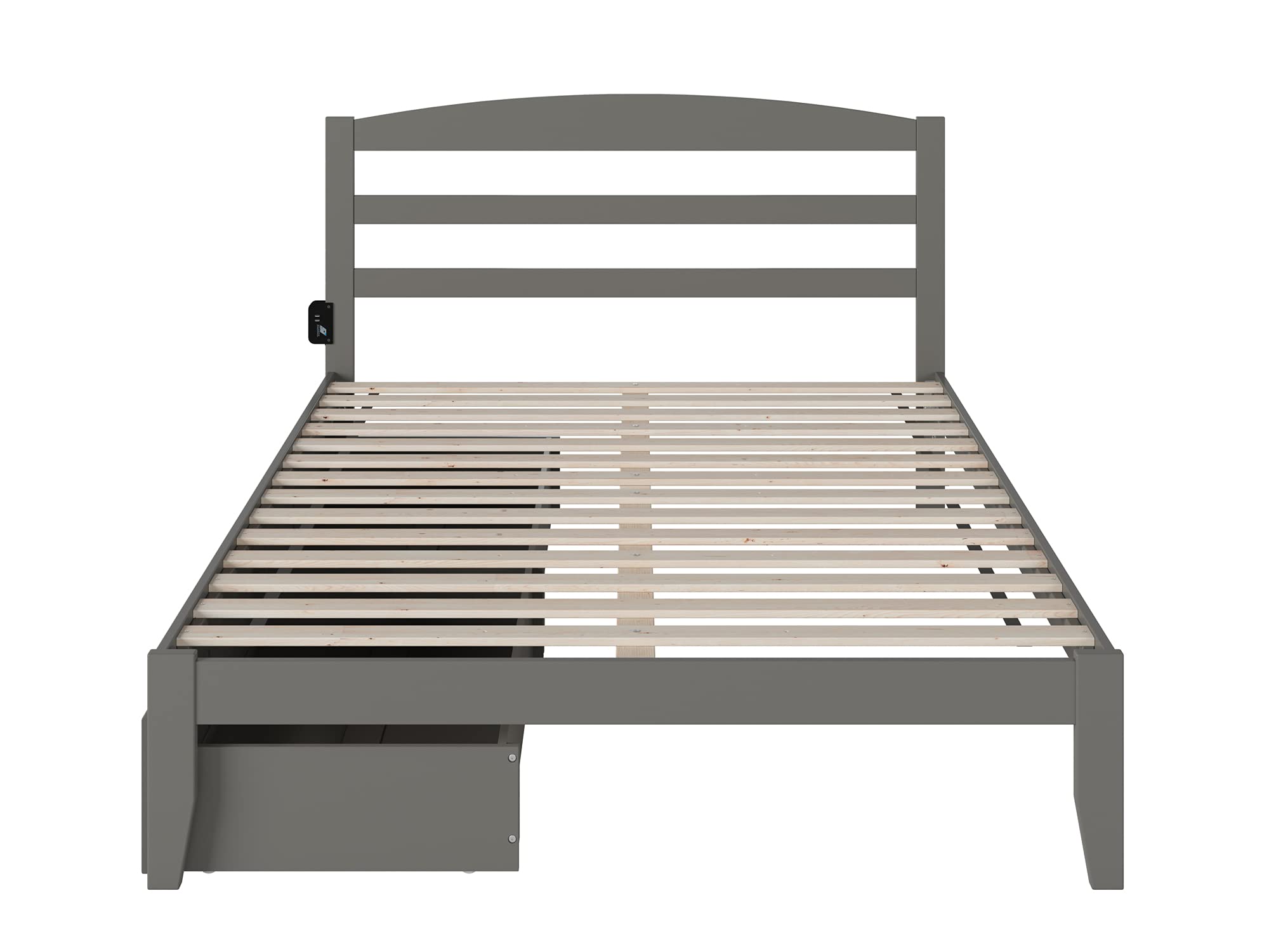 Warren Queen Platform Bed with Storage & USB Charger for Modern Bedrooms