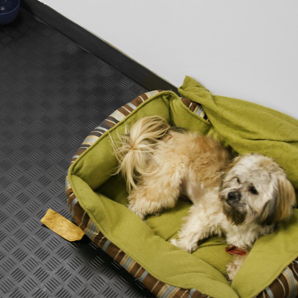 Rubber-Cal Diamond-Grip Floor Mat - Anti-Slip Rubber Mat for Home, Garage & Workshop - Heavy Duty, Durable & Easy to Clean - Perfect for High Traffic Areas & Wet Floors