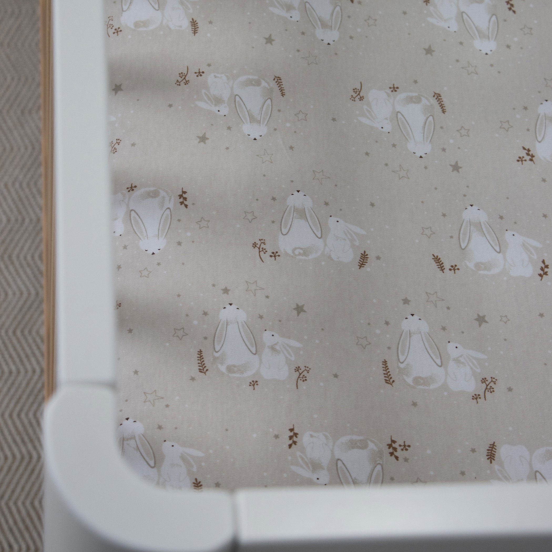 Bunny Dreams Jersey Cot Fitted Sheet - Soft Baby Crib Sheet for Nursery, Daycare & Travel - Perfect for Toddlers & Infants