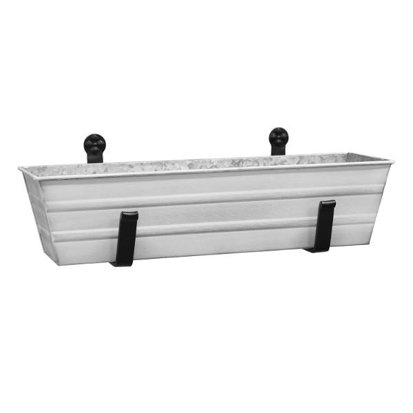 Decorative Flower Box with Wall Brackets - Hanging Planter for Indoor & Outdoor Garden Decor - Perfect for Windows, Balconies, and Patios