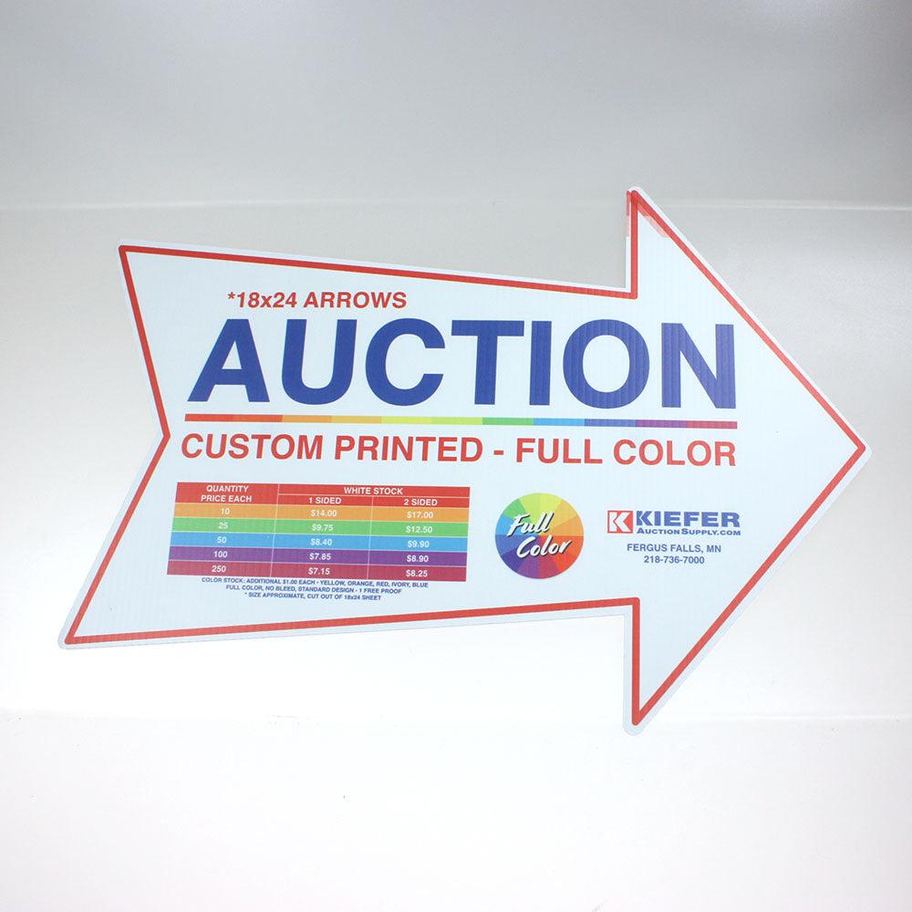 Custom Full Color Arrow Yard Signs - Personalized Outdoor Advertising for Events, Parties & Directions - Durable Weatherproof Lawn Signs for Business, Real Estate & Sports
