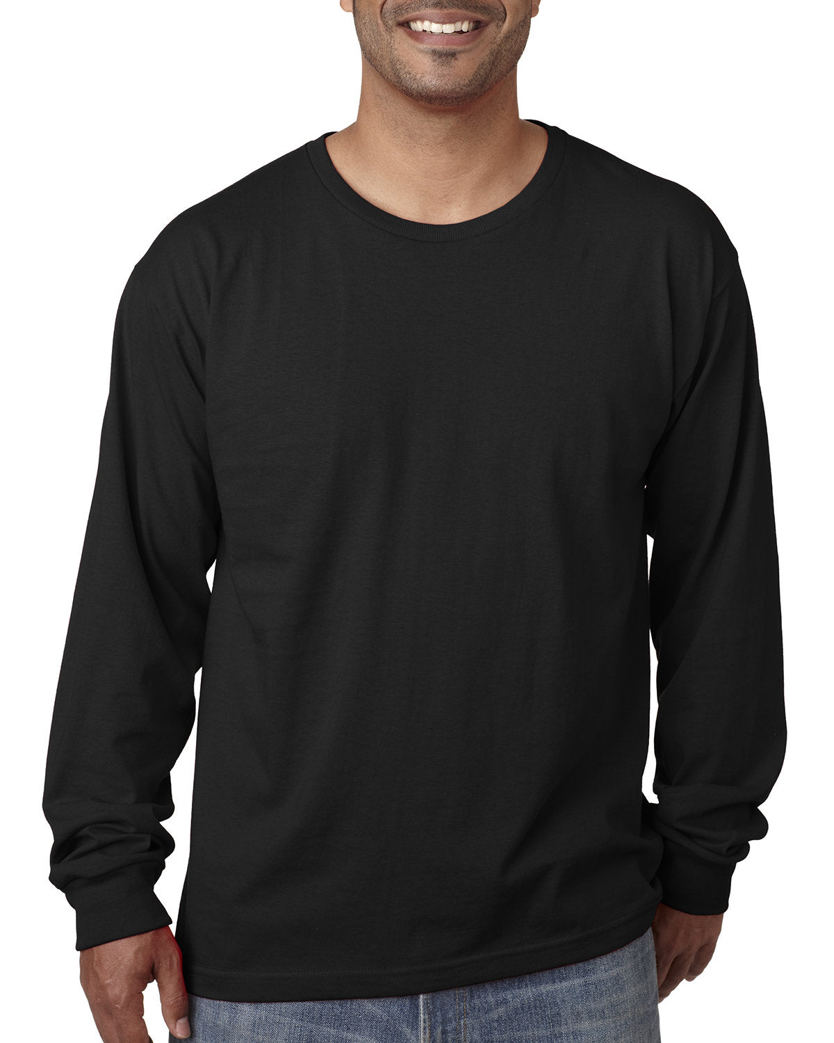 Bayside BA5060 Men's Long Sleeve Cotton T-Shirt - Comfortable Casual Wear for Work, Outdoor & Everyday Use