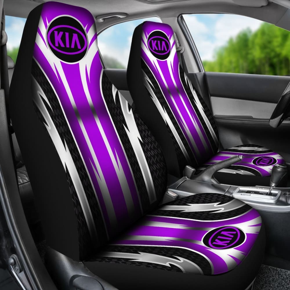 Premium 2-Piece Front Kia Seat Covers - Soft Purple (Model 144627) | Universal Fit for Sedan & SUV | Waterproof & Anti-Slip Car Accessories for Comfort & Protection