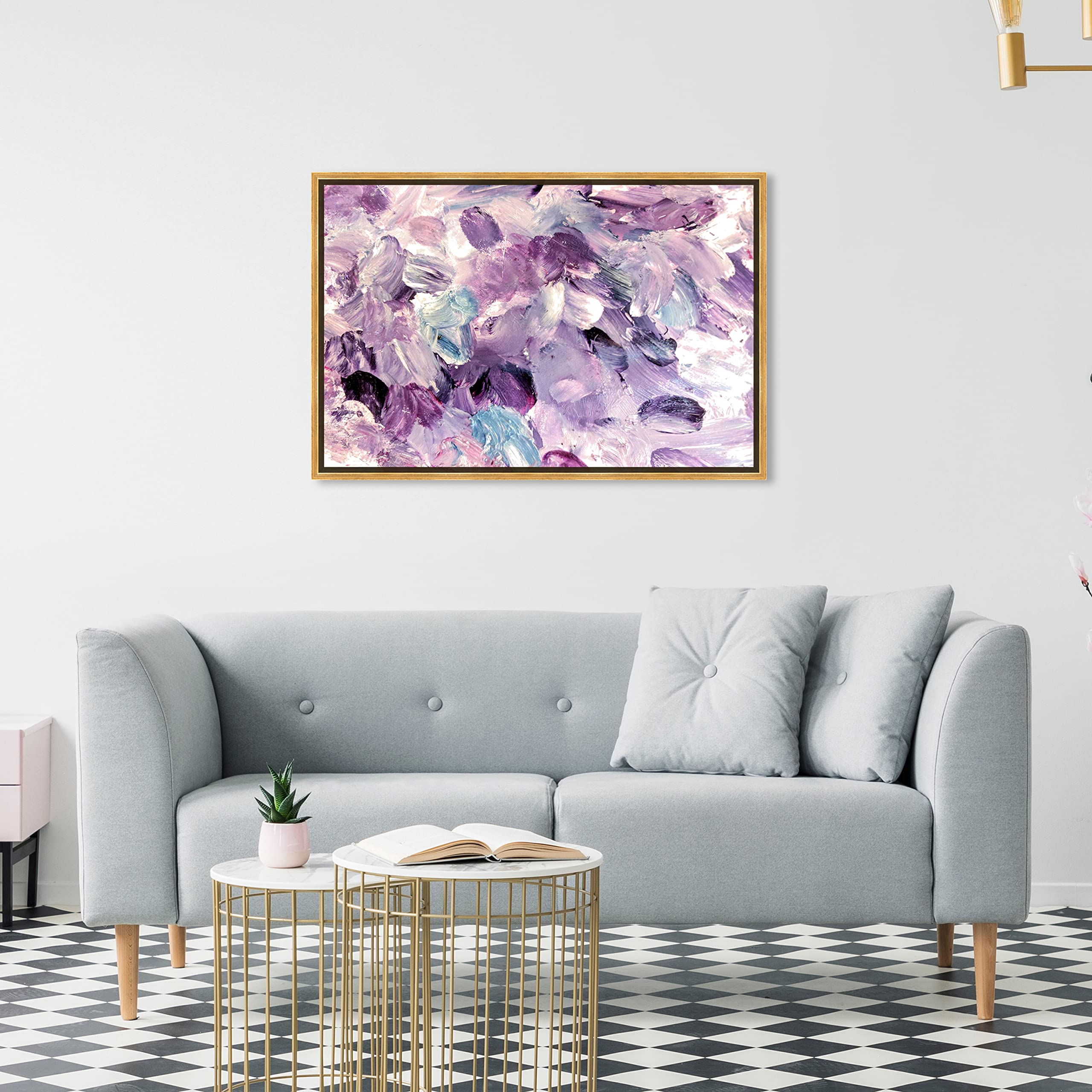 Oliver Gal Artist Co. 'Amethyst Gardens' Abstract Framed Wall Art - 30