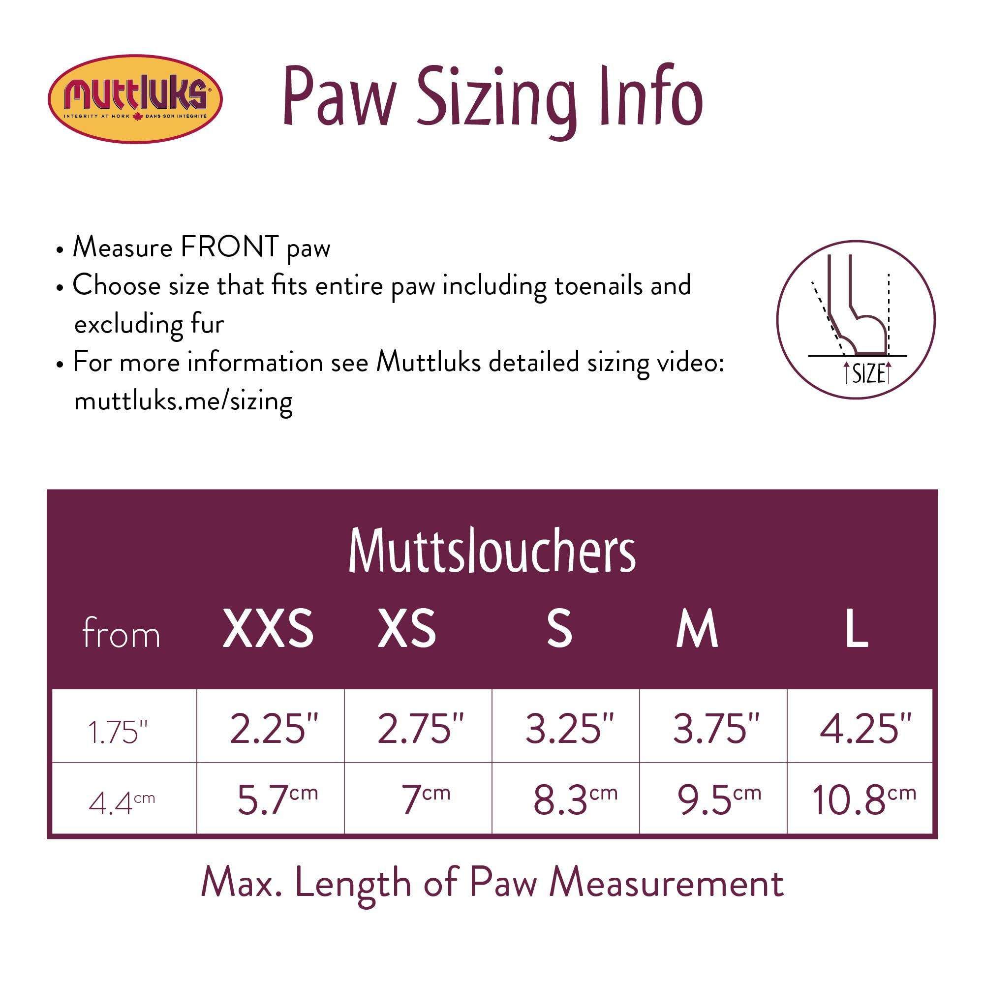 Muttluks MuttSlouchers Rubber-Dipped Slouch Socks for Dogs - 4 Pack Non-Slip Dog Socks for Indoor & Outdoor Use - Perfect for Hardwood Floors, Pavement & Cold Weather Protection