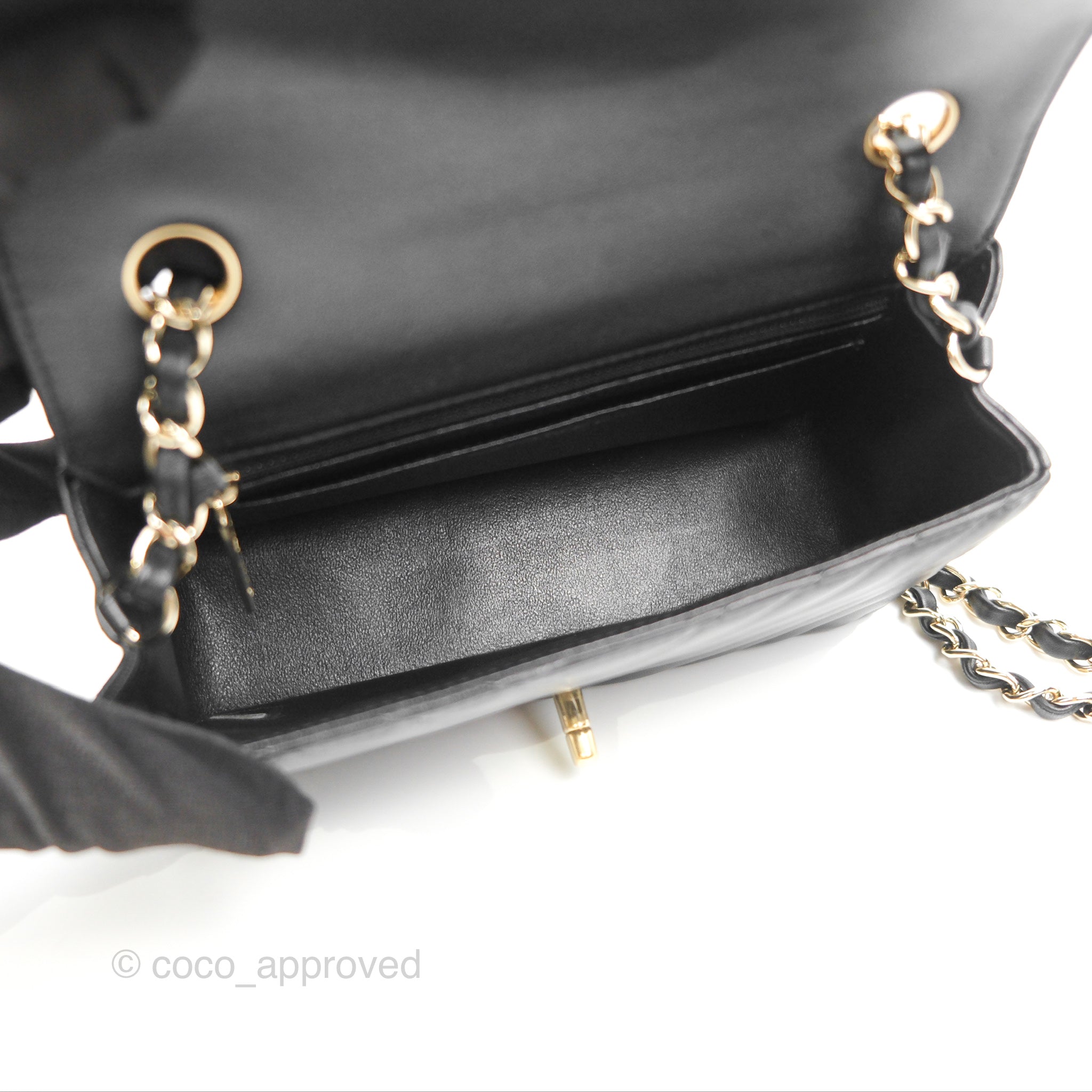 Chanel Chevron Mini Rectangular Flap Bag in Black Lambskin Leather with Gold Hardware - Luxury Crossbody Purse for Women, Perfect for Evening Events & Date Nights