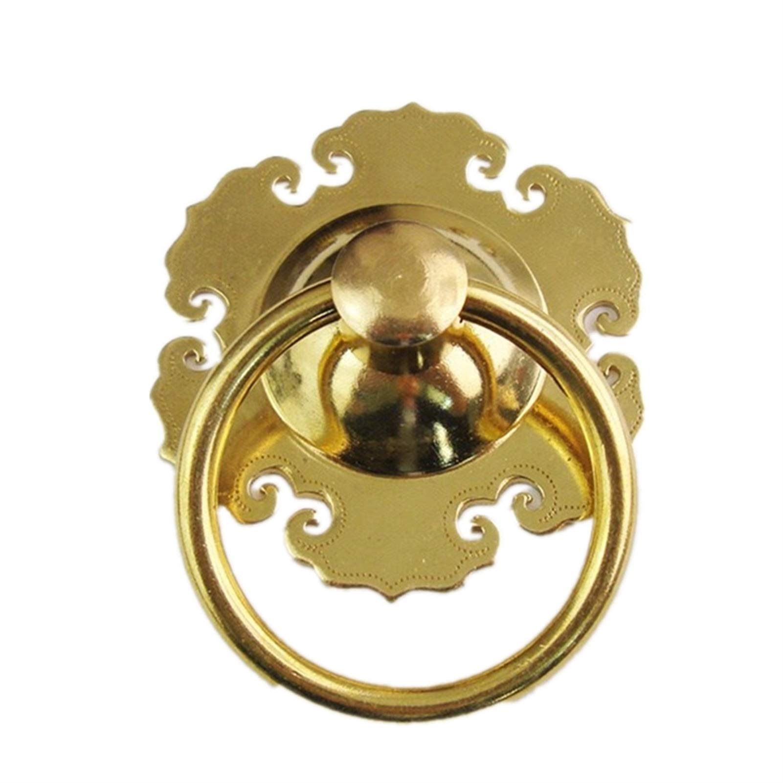 Vintage Antique Pure Copper Door Handle Pull Ring - Rustic Cast Iron Cabinet & Drawer Decoration (15cm/6in) - Perfect for Farmhouse, Cottage & Vintage Style Home Decor