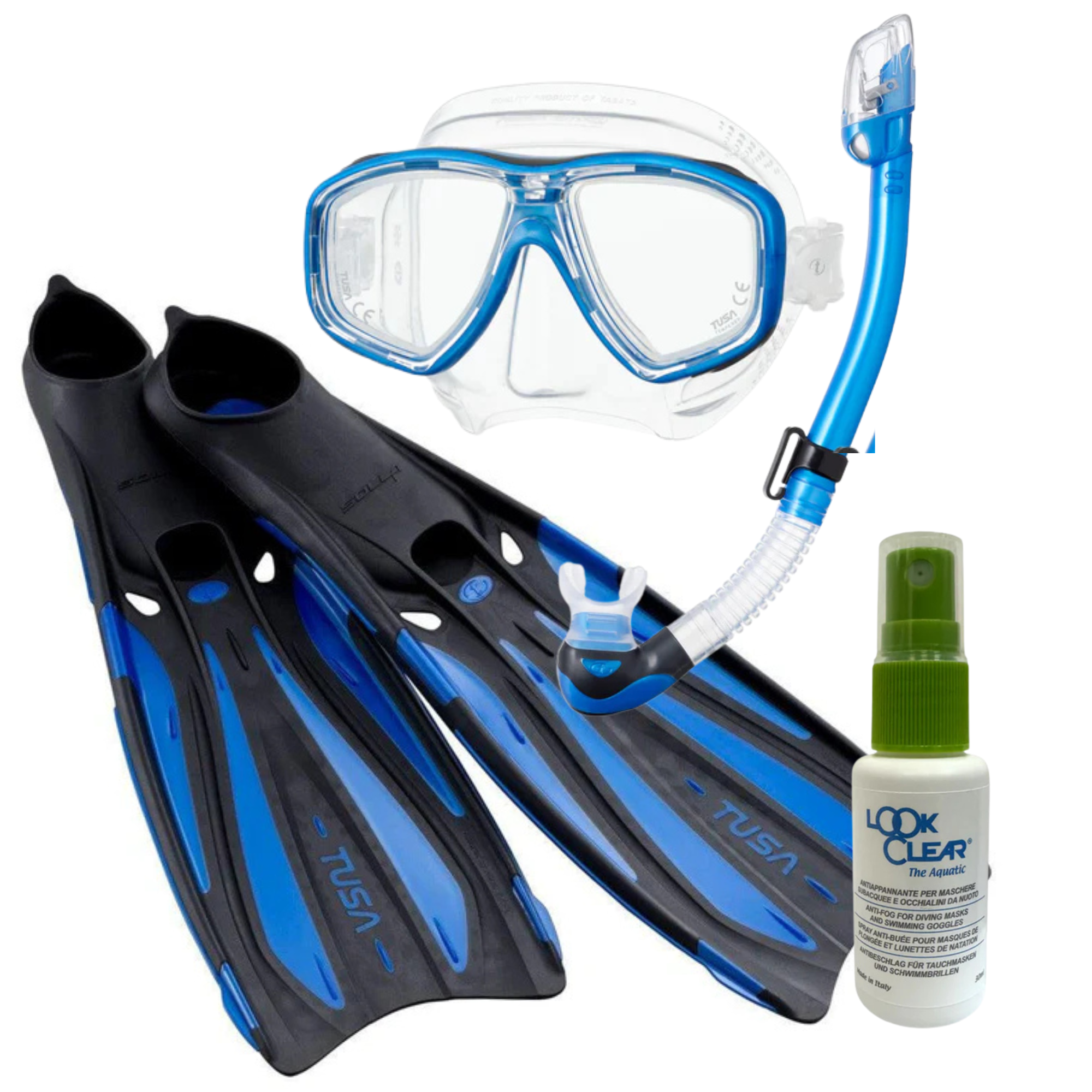 TUSA CEOS & SOLLA Full Foot Snorkeling Set - Premium Snorkel Gear for Adults & Kids - Perfect for Beach Vacations, Pool Swimming & Underwater Exploration