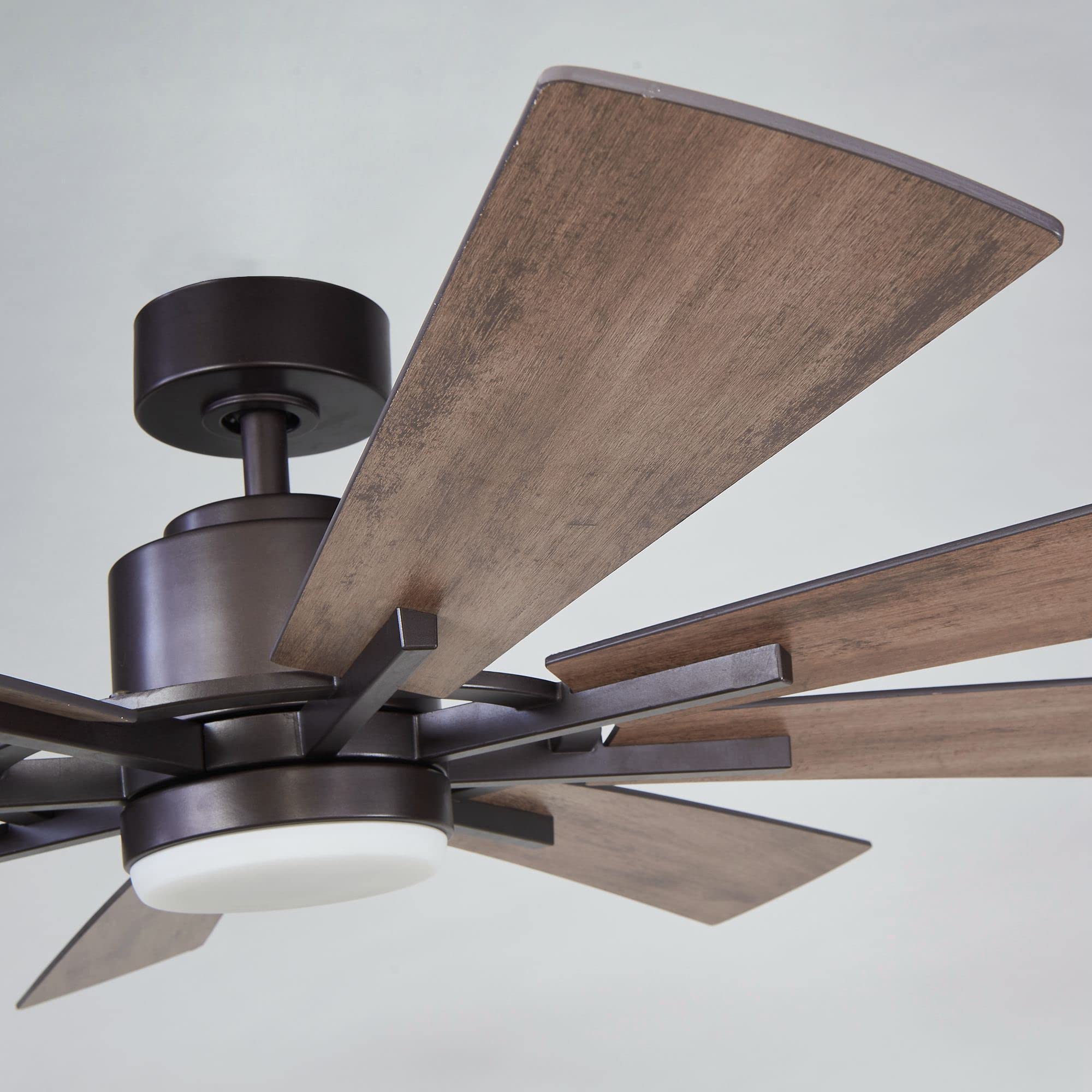 60 Inch Farmhouse Ceiling Fan with LED Light & Remote Control - Bronze Finish, 6-Speed Reversible DC Motor - Perfect for Living Room, Bedroom & Outdoor Covered Patios | Parrot Uncle