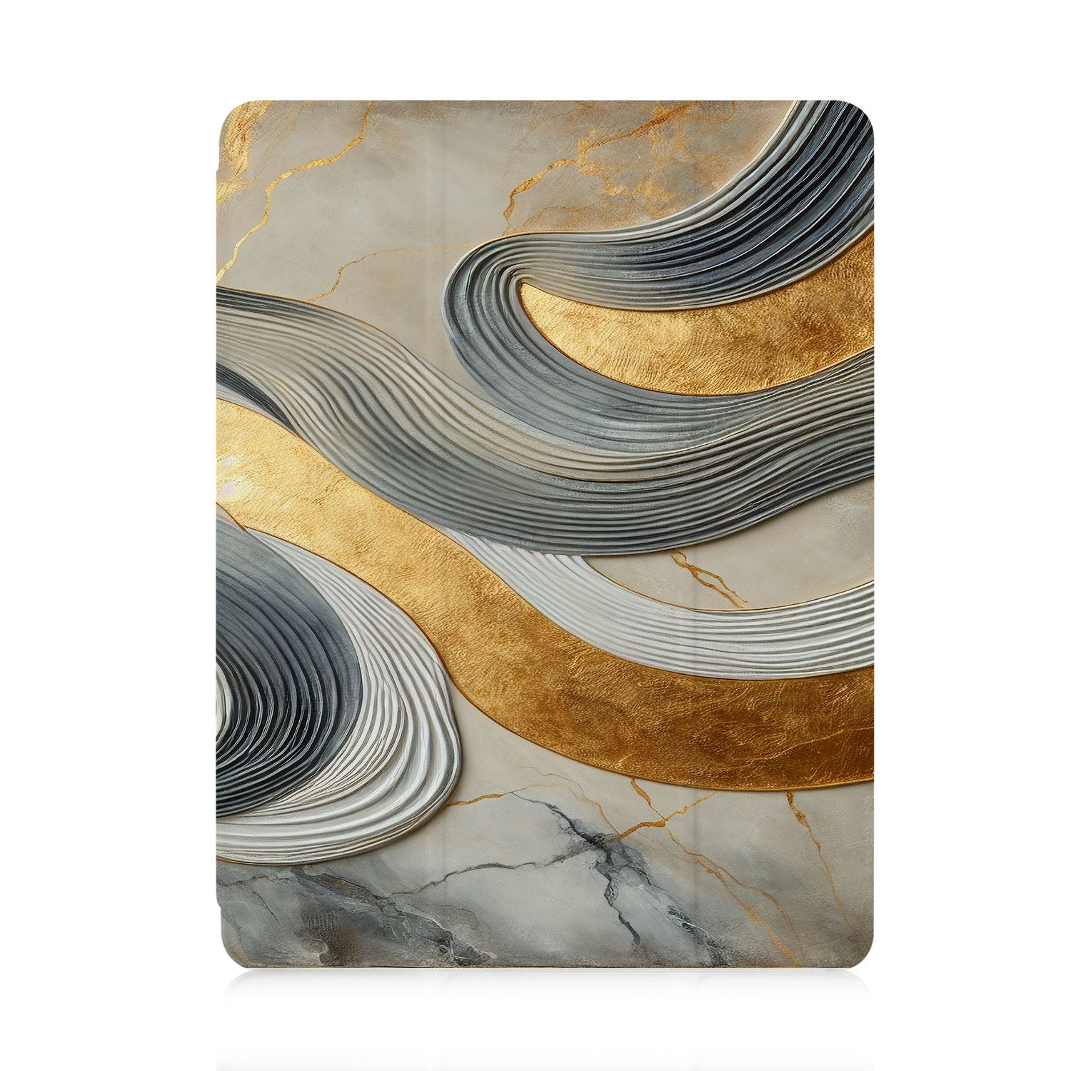 Premium Marble iPad Trifold Case - Slim Protective Cover for iPad Air/Pro with Auto Sleep/Wake | Perfect for Work, Travel & Home Use