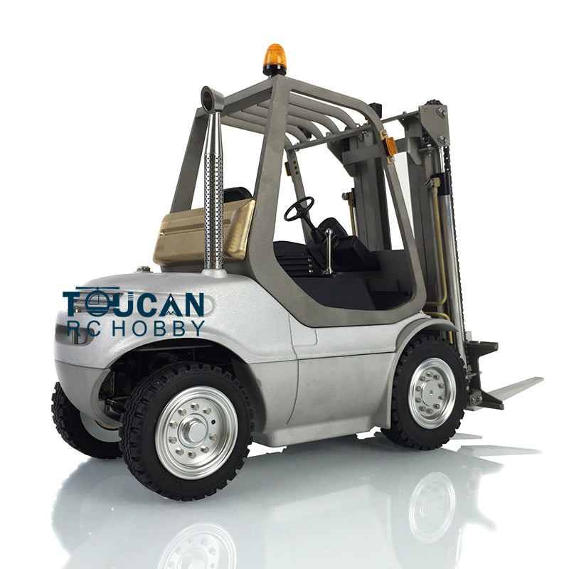 LESU 1/14 Scale RC Hydraulic Forklift Truck with ESC, Motor, Light & Sound System - Metal Wheels & Toolbox for Construction Site Simulation and Industrial Model Collection